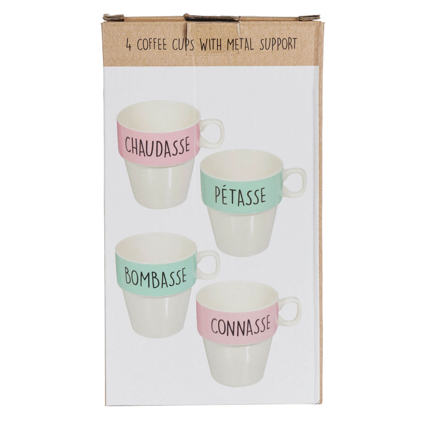 COFFRET DE 4 TASSES A CAFE AVEC SUPPORT