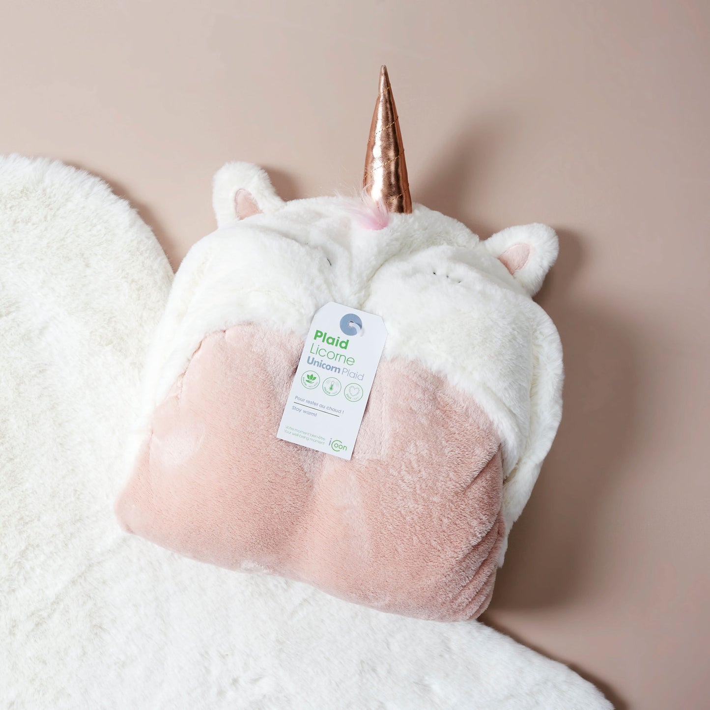 PLAID A CAPUCHE LICORNE