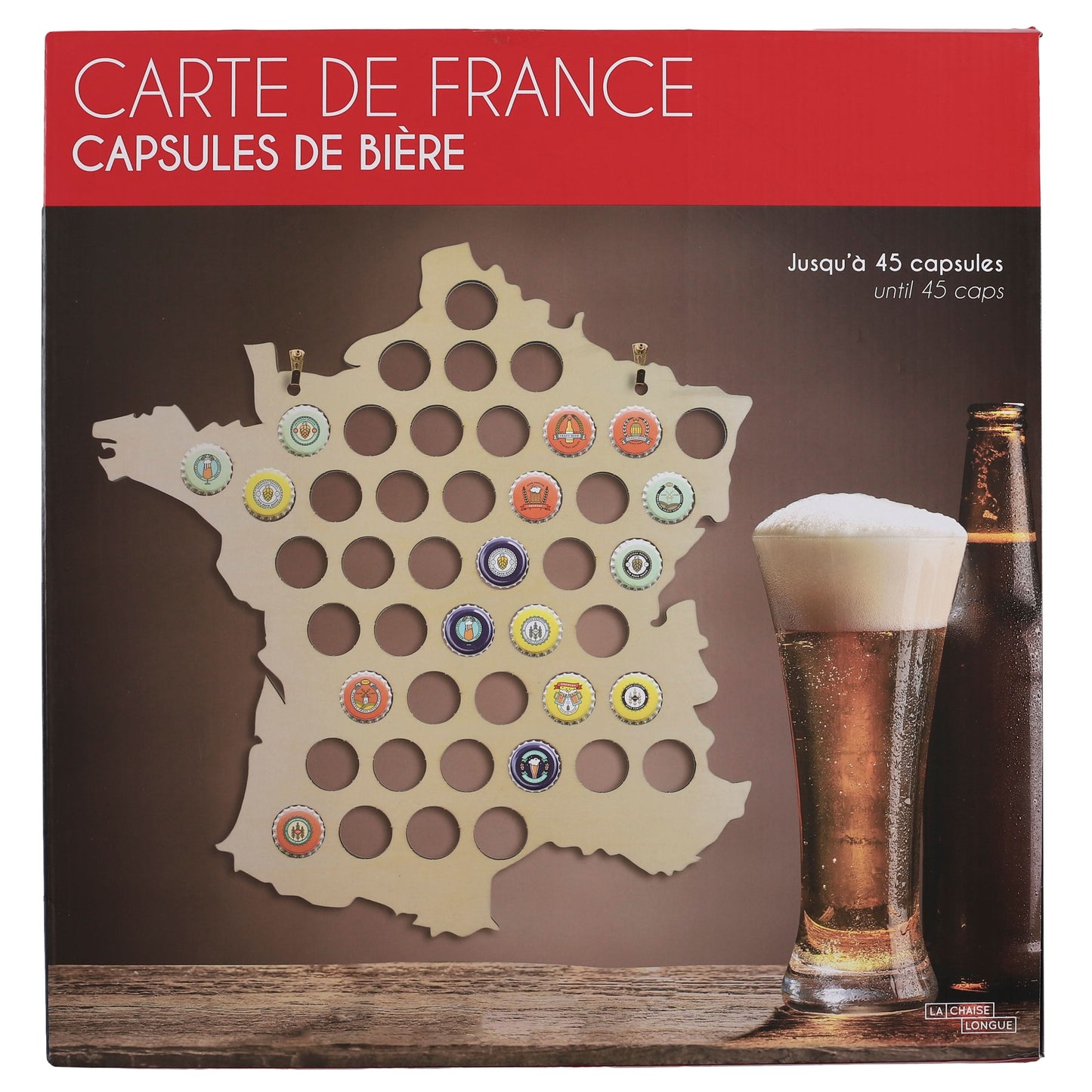 CARTE DE FRANCE CAPSULES DE BIERE