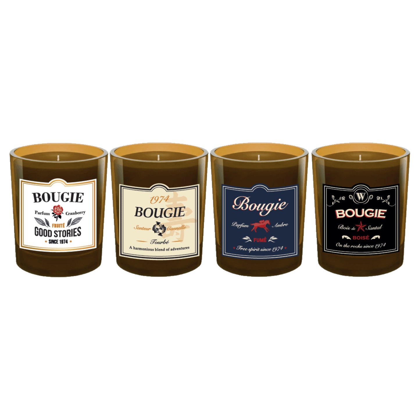 COFFRET DE 4 BOUGIES MALT CLUB