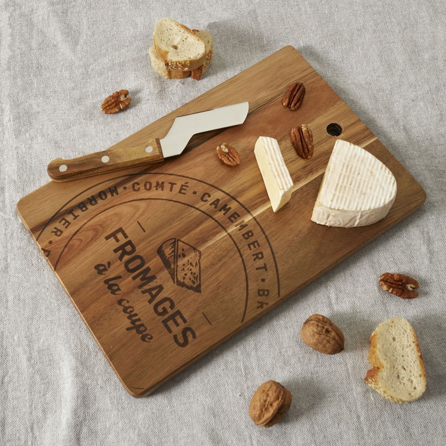 COFFRET LIVRE PLANCHE A FROMAGE ET SON COUTEAU