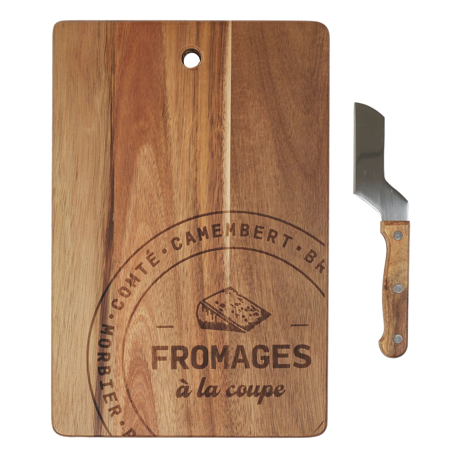 COFFRET LIVRE PLANCHE A FROMAGE ET SON COUTEAU