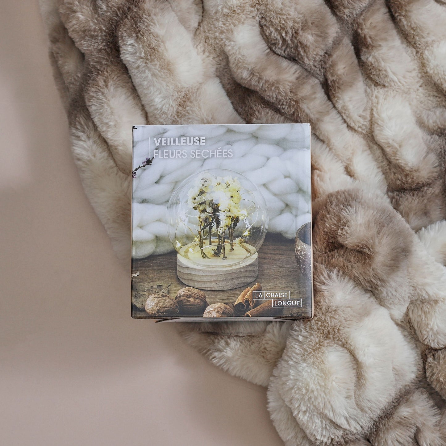 VEILLEUSE RONDE FLEURS SECHEES