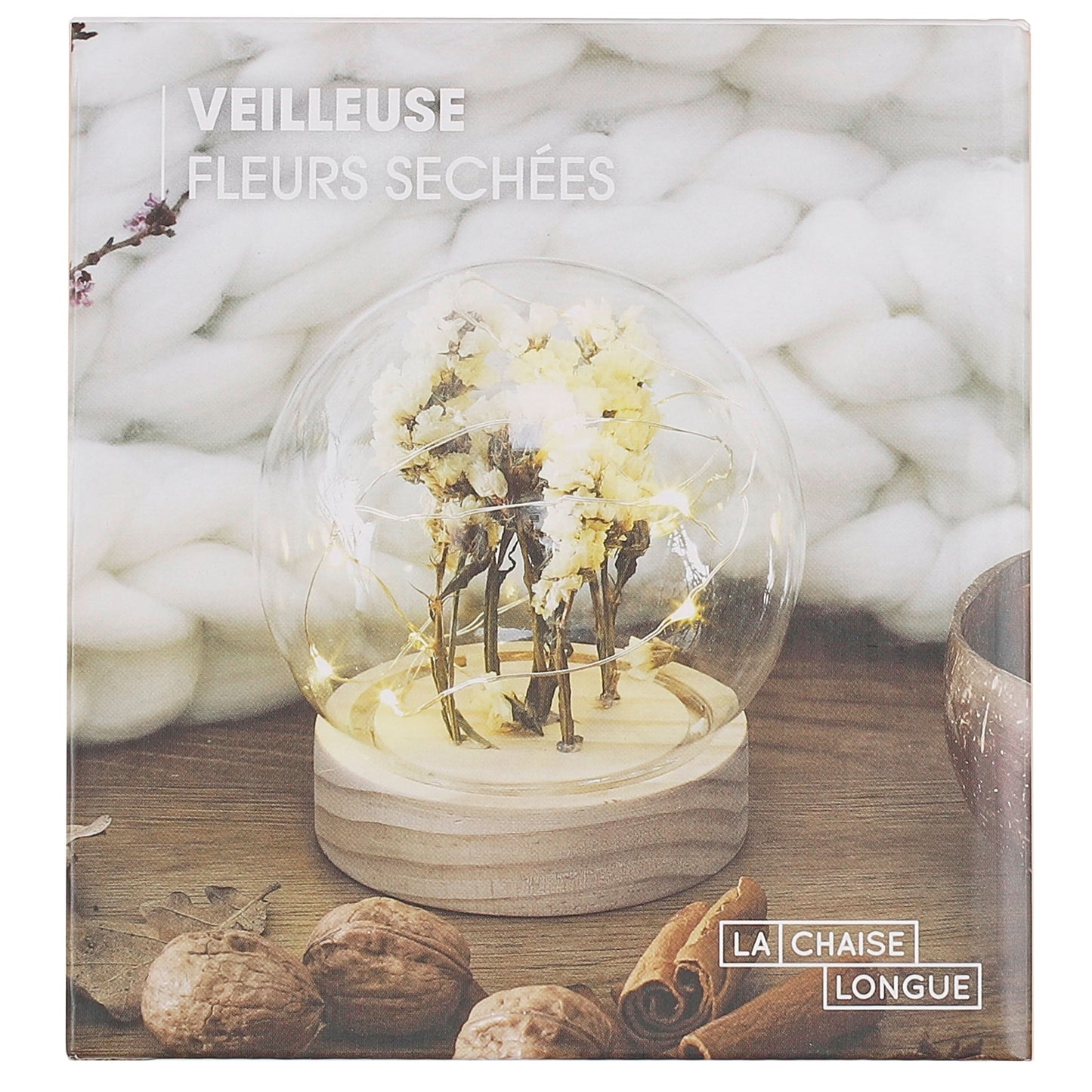 VEILLEUSE RONDE FLEURS SECHEES