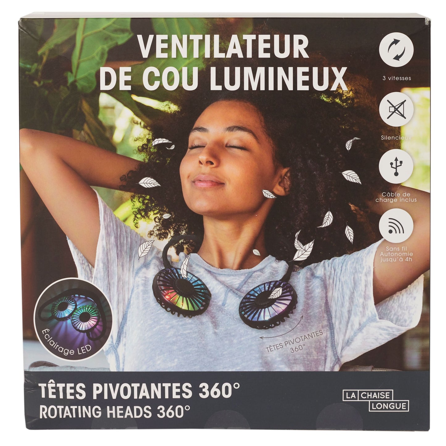 VENTILATEUR TOUR DE COU LUMINEUX
