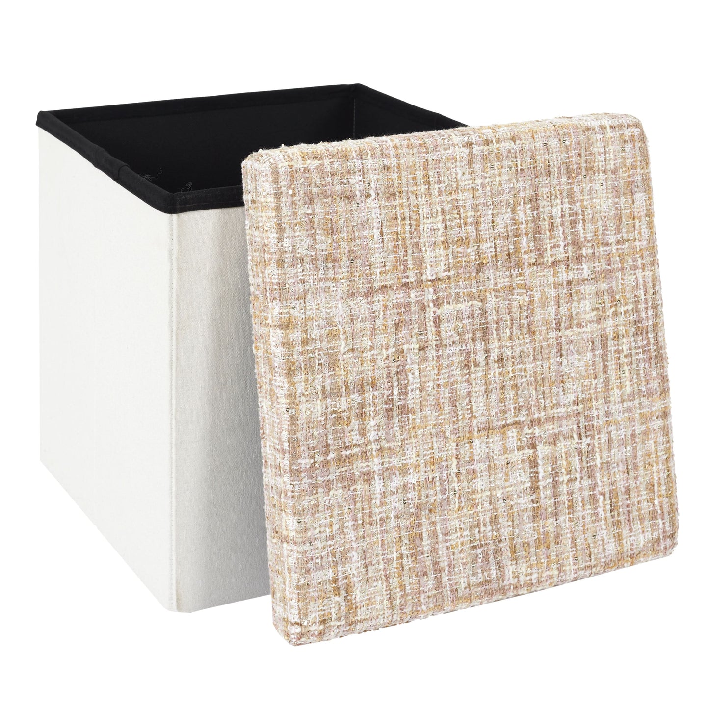 POUF PLIABLE TWEED BEIGE