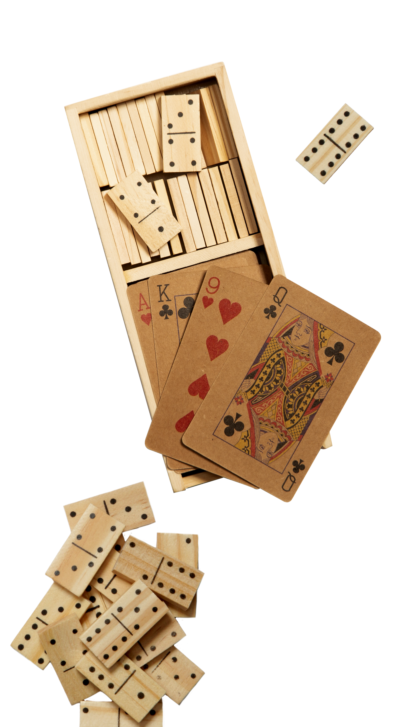 COFFRET JEU DE DOMINOS ET CARTES KRAFT