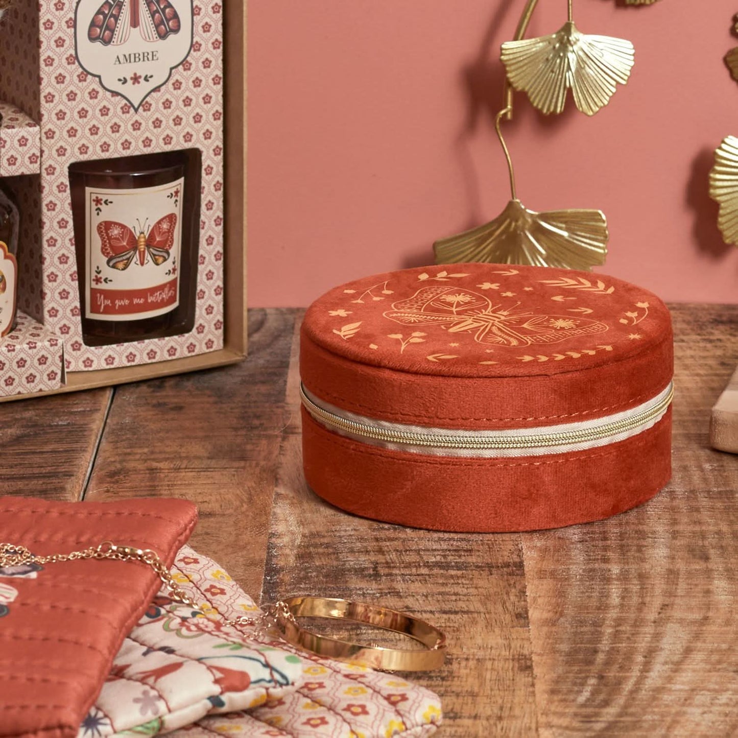 COFFRET A BIJOUX PAPILLON GOLD