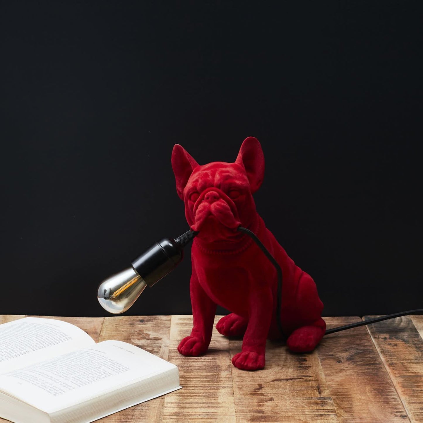 LAMPE BOULEDOGUE RED VELVET