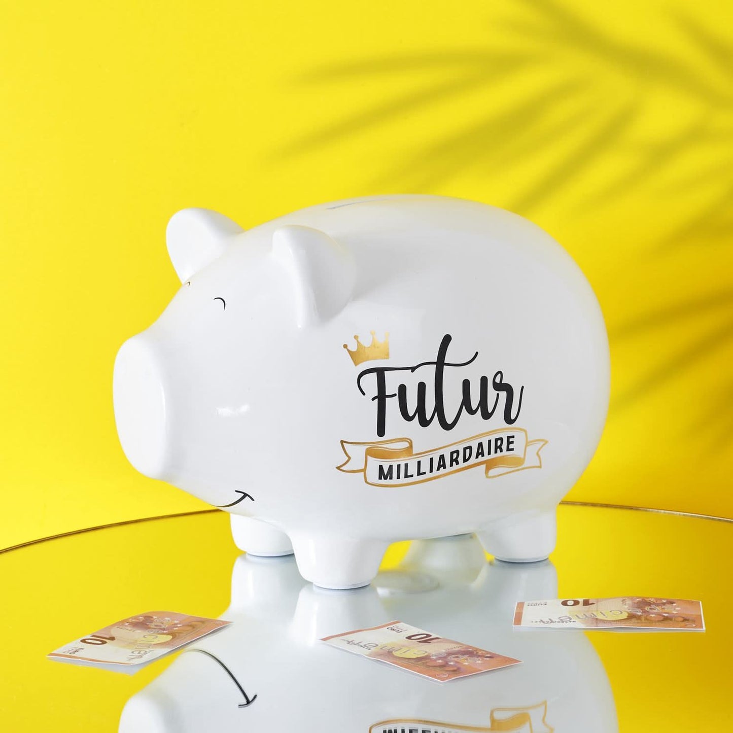 TIRELIRE COCHON XXL BLANCHE