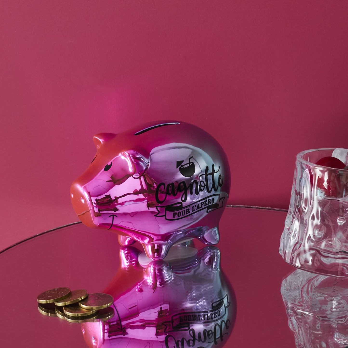 TIRELIRE COCHON POUR L'APERO ELECTROPLATE