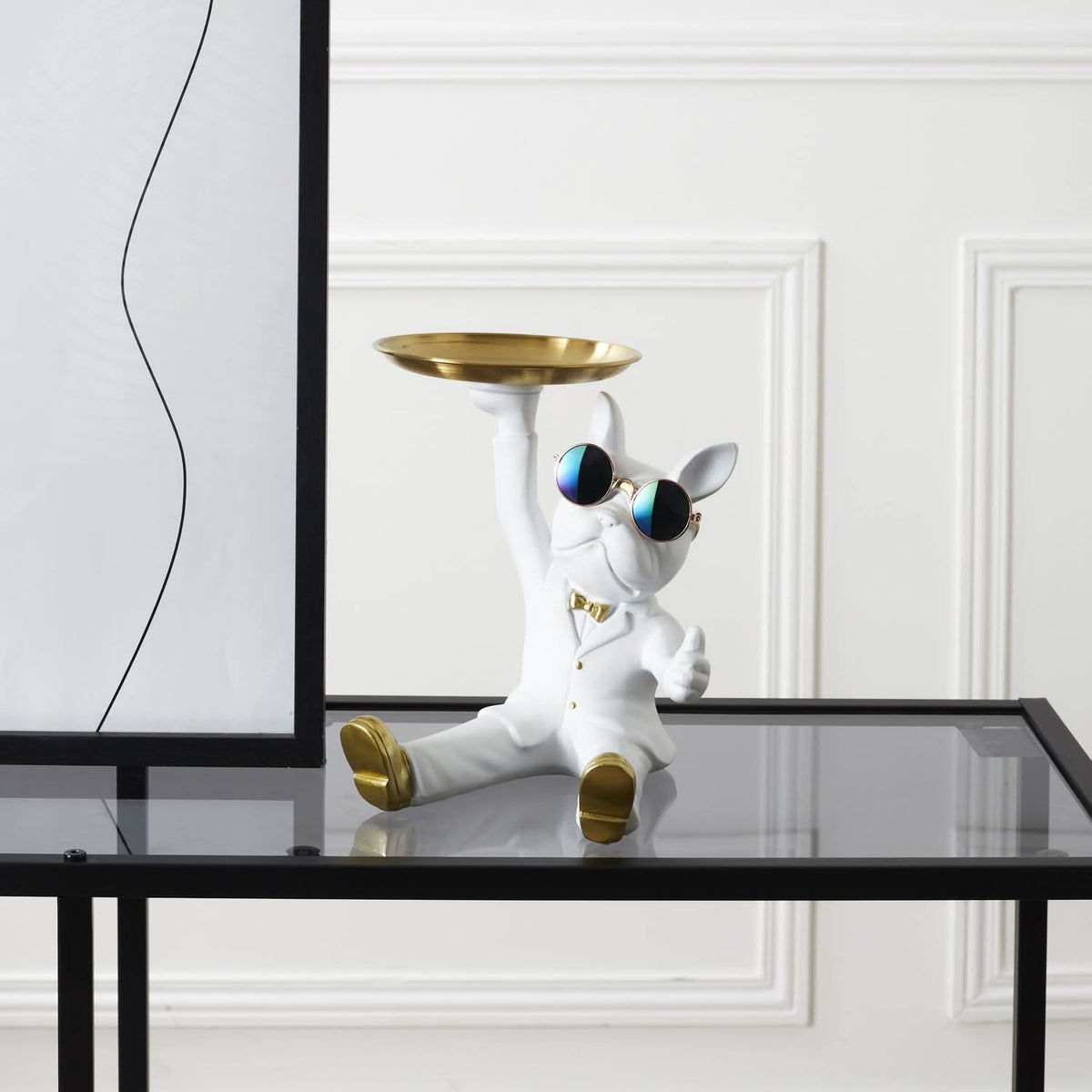 VIDE POCHES BOULEDOGUE 2 PLATEAUX BLANC
