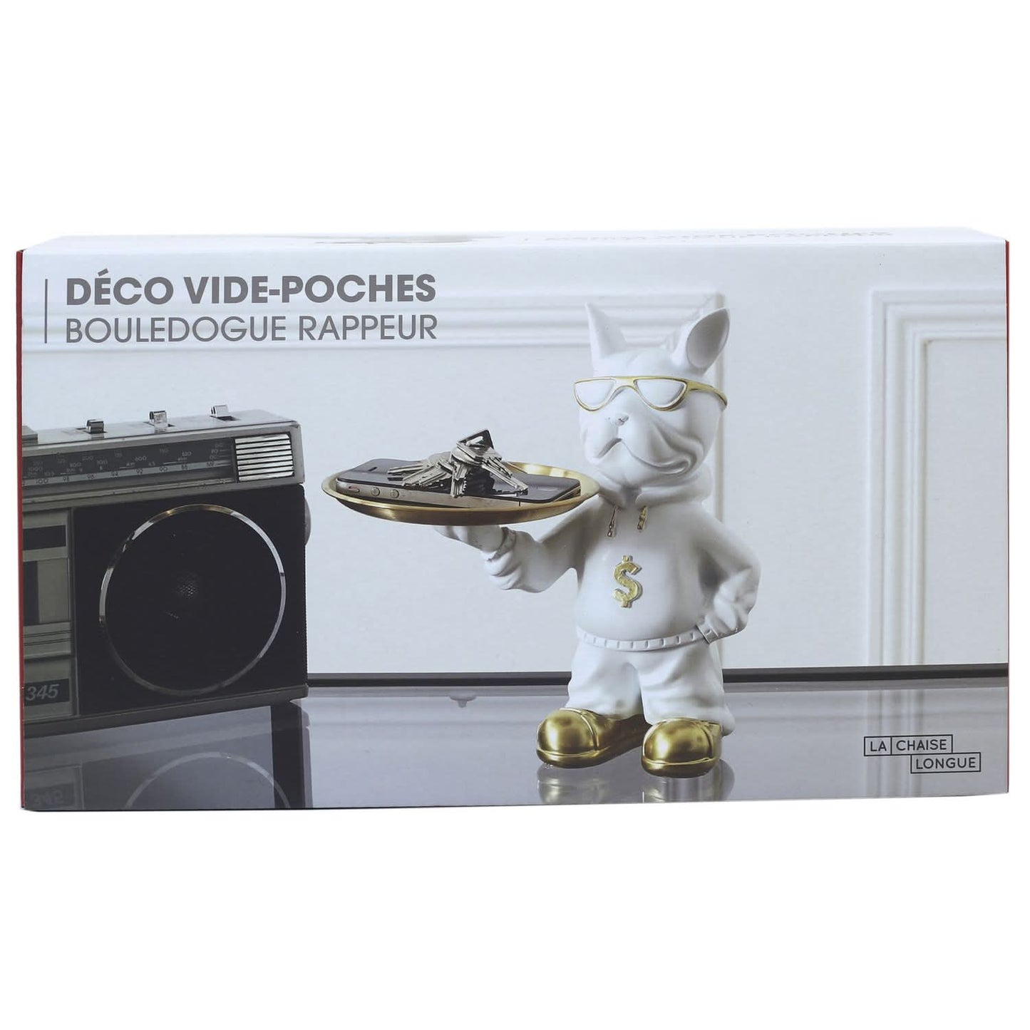 VIDE POCHES BOULEDOGUE RAPPER BLANC