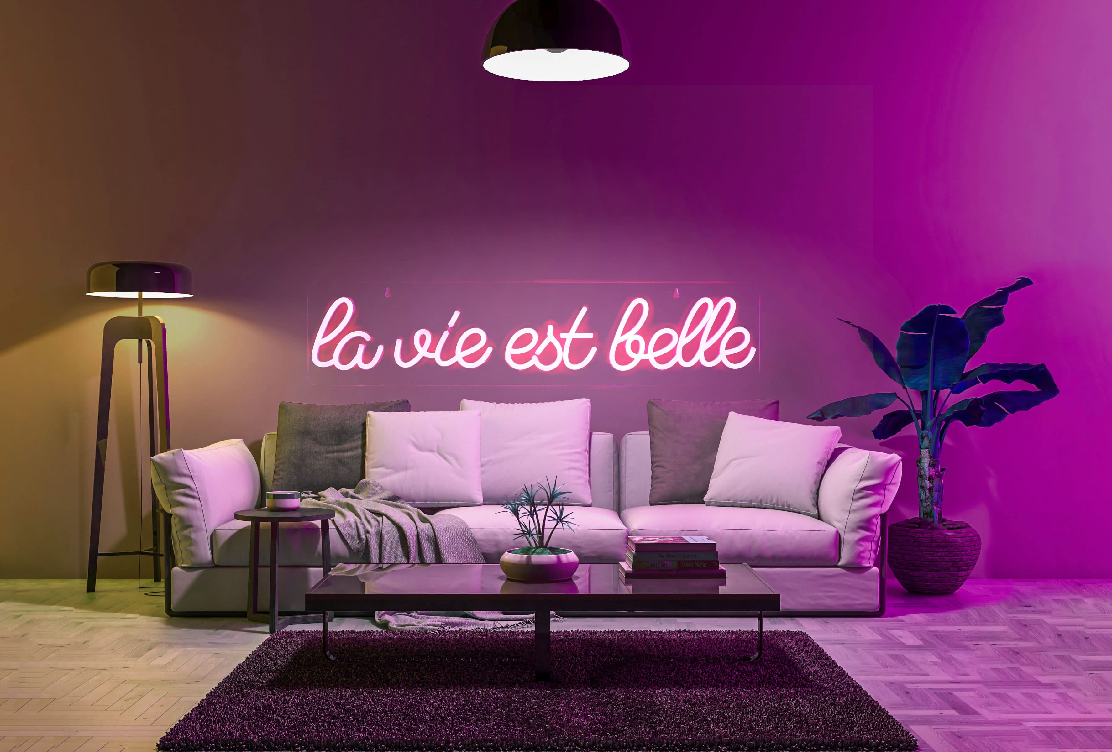 LAMPE EFFET NÉON LA VIE EST BELLE