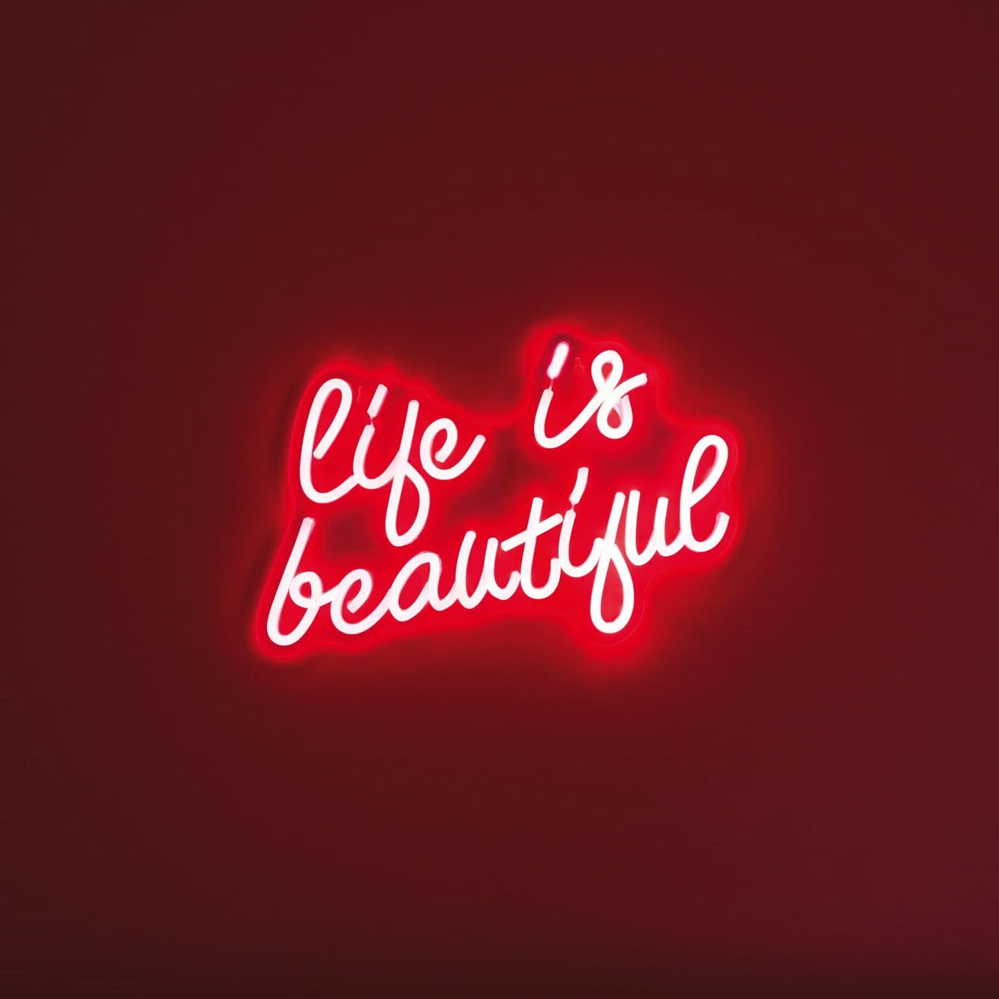 LAMPE EFFET NEON LIFE IS BEAUTIFUL