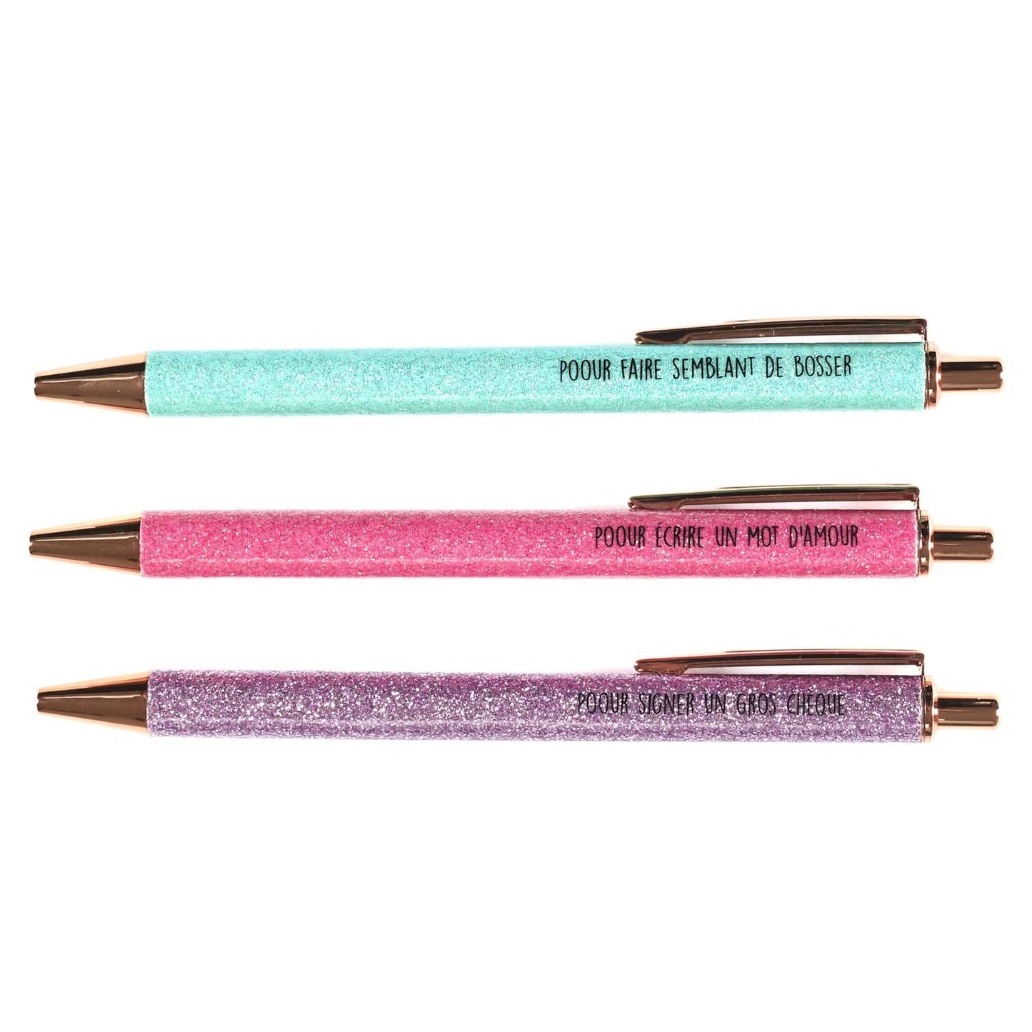 COFFRET 3 STYLOS PAILLETTES