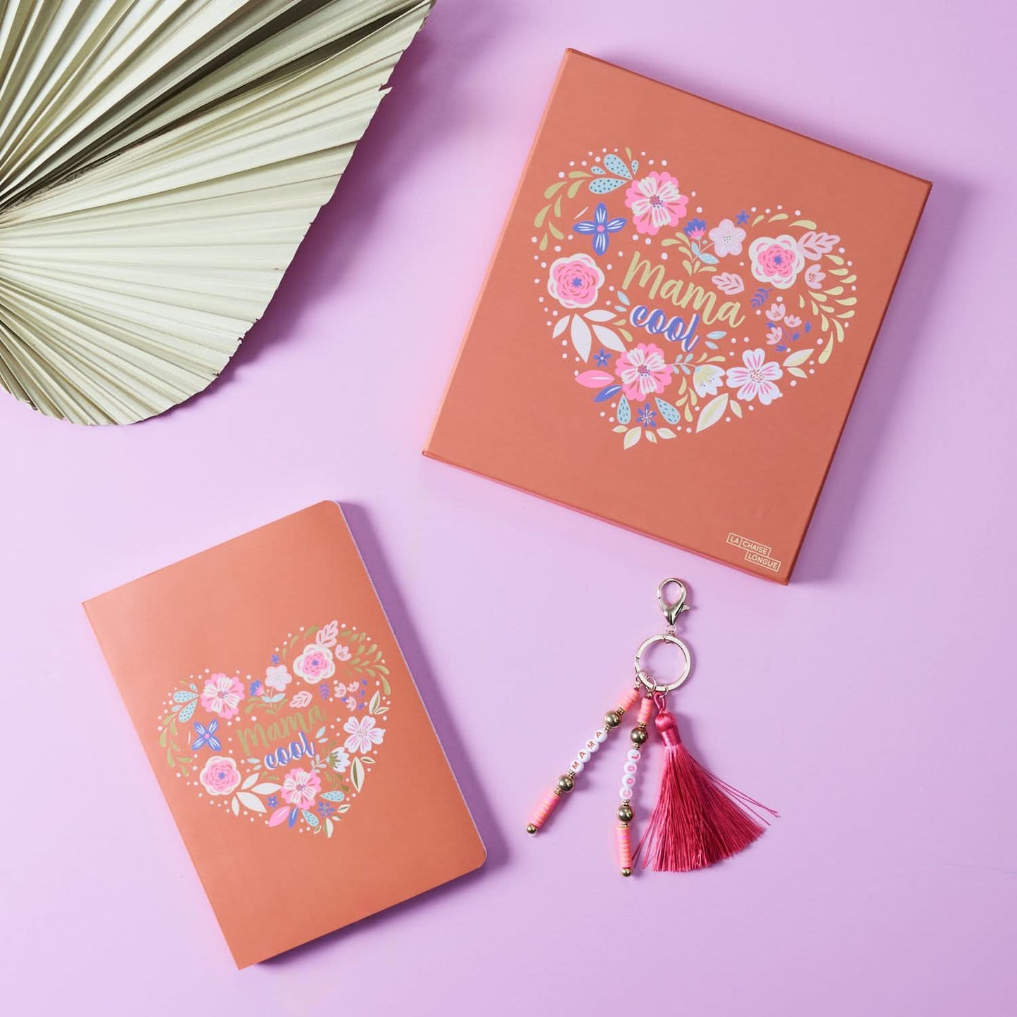 COFFRET NOTEBOOK ET PORTE-CLES MAMAN