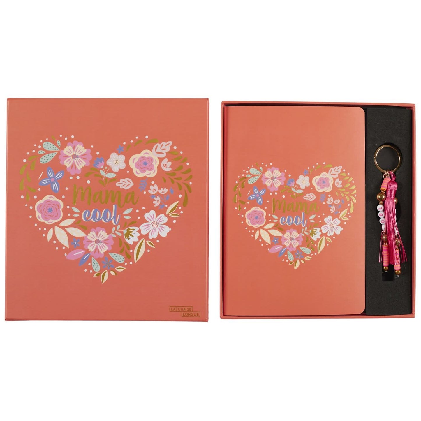 COFFRET NOTEBOOK ET PORTE-CLES MAMAN