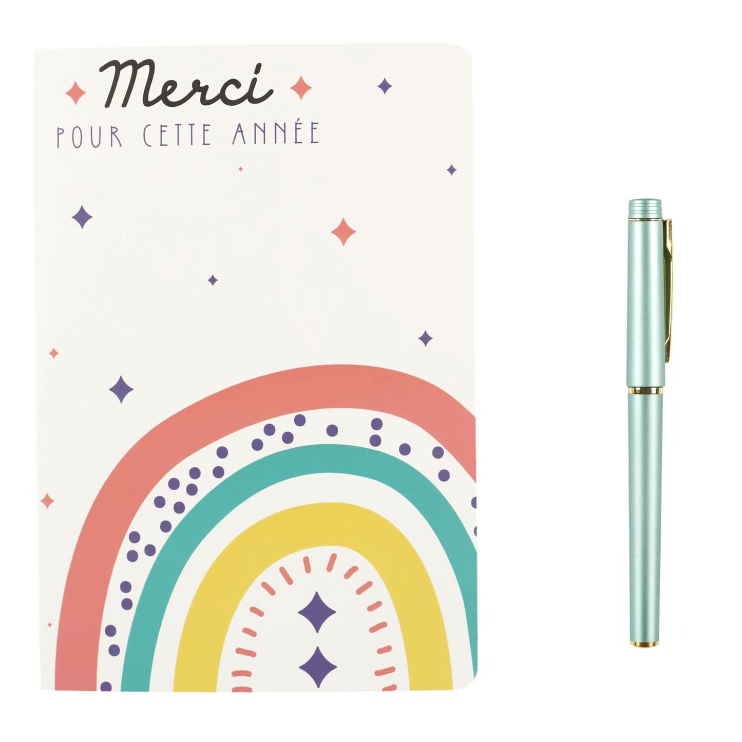 COFFRET NOTEBOOK ET STYLO MERCI POUR CETTE ANNEE