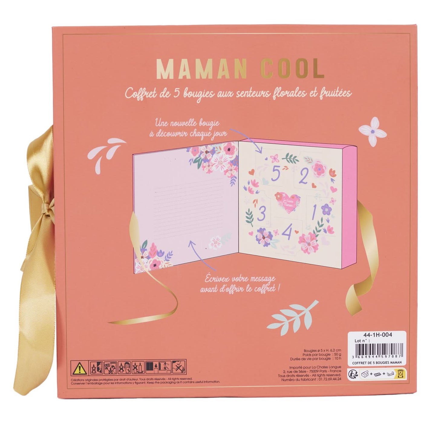 COFFRET DE 5 BOUGIES MAMAN