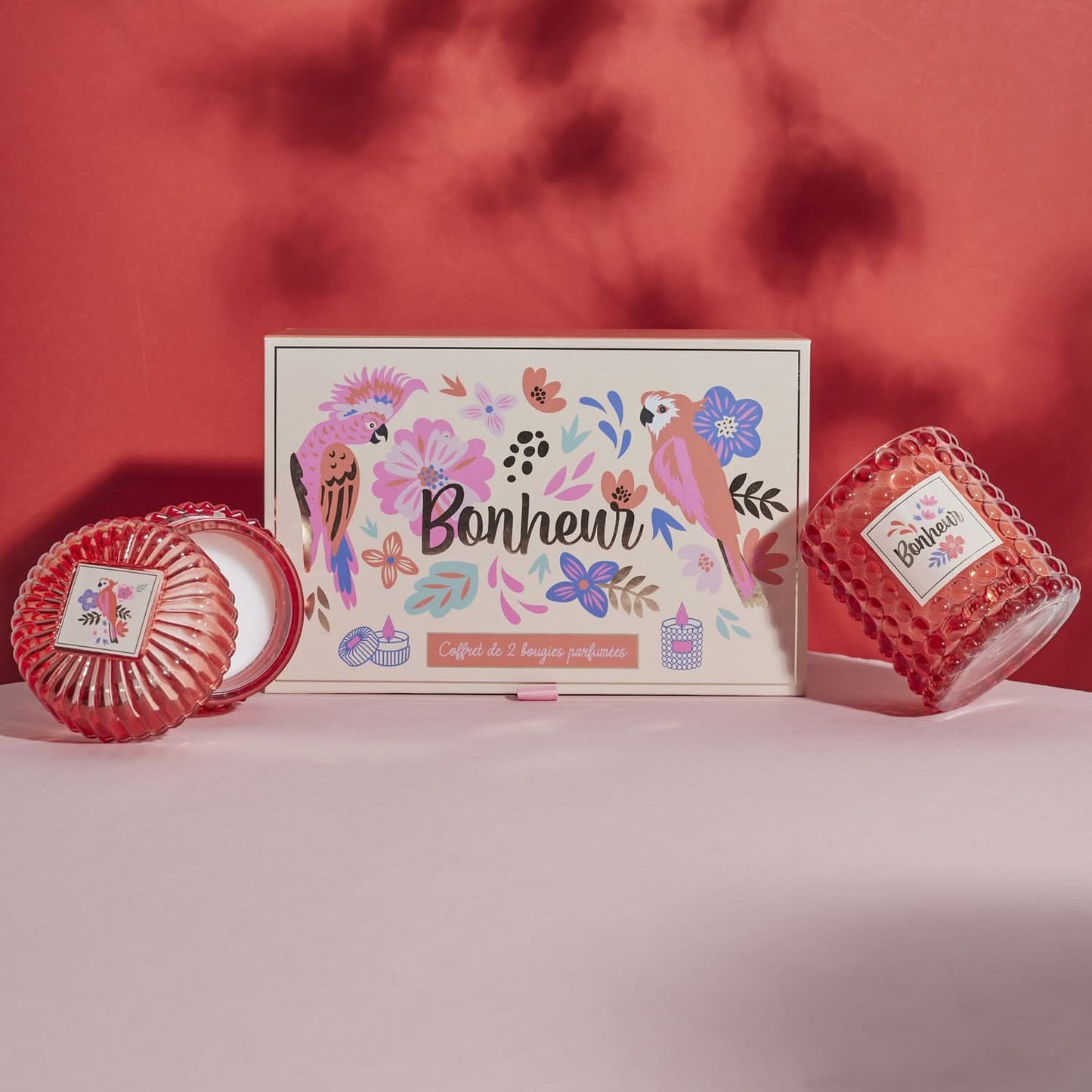 COFFRET DE 2 BOUGIES BONHEUR BIRDY