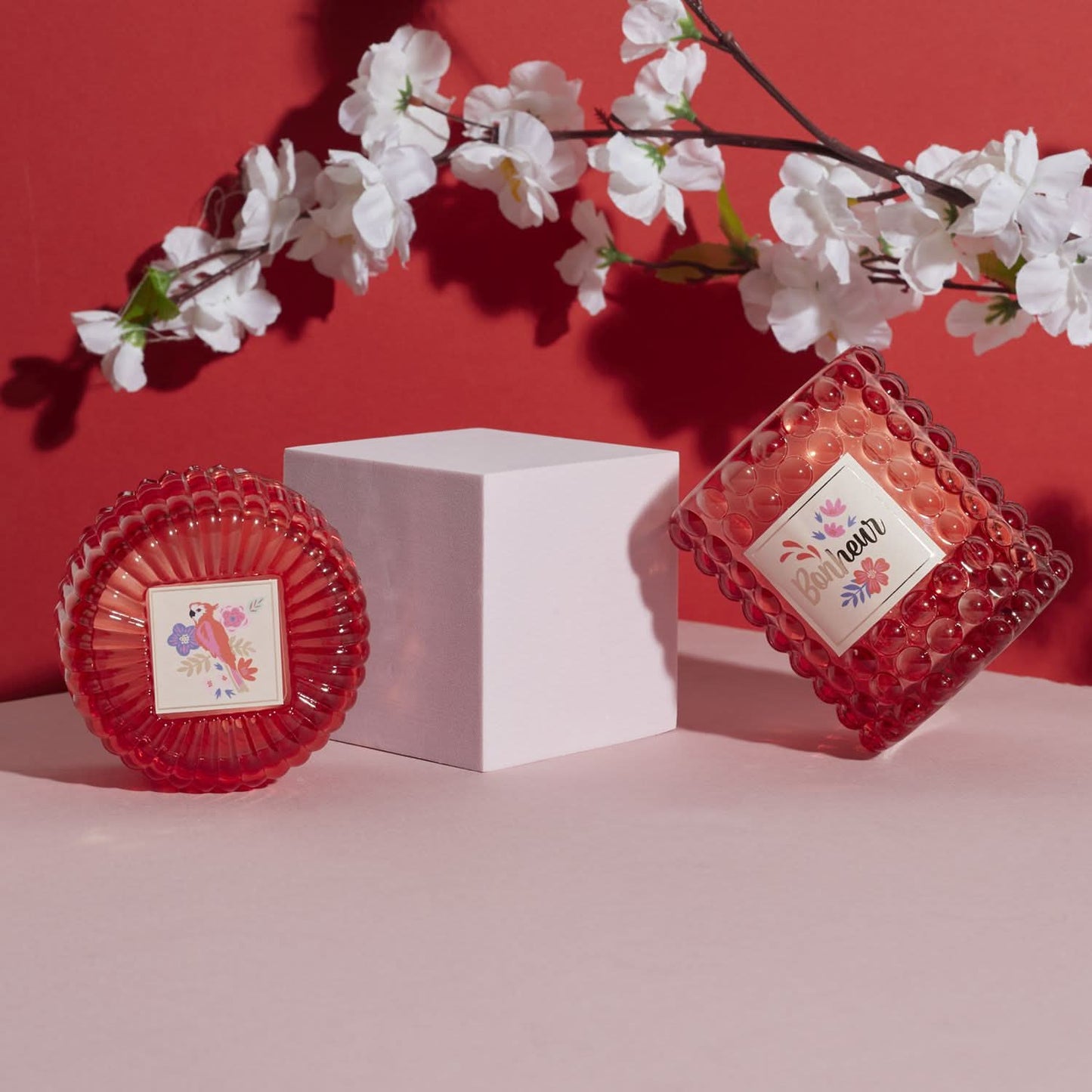 COFFRET DE 2 BOUGIES BONHEUR BIRDY