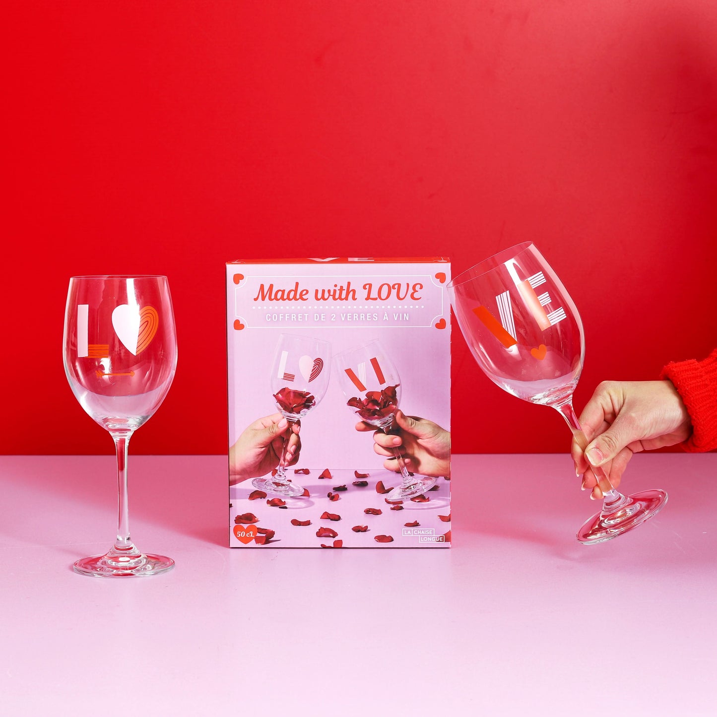 COFFRET DE 2 VERRES À VIN LOVE