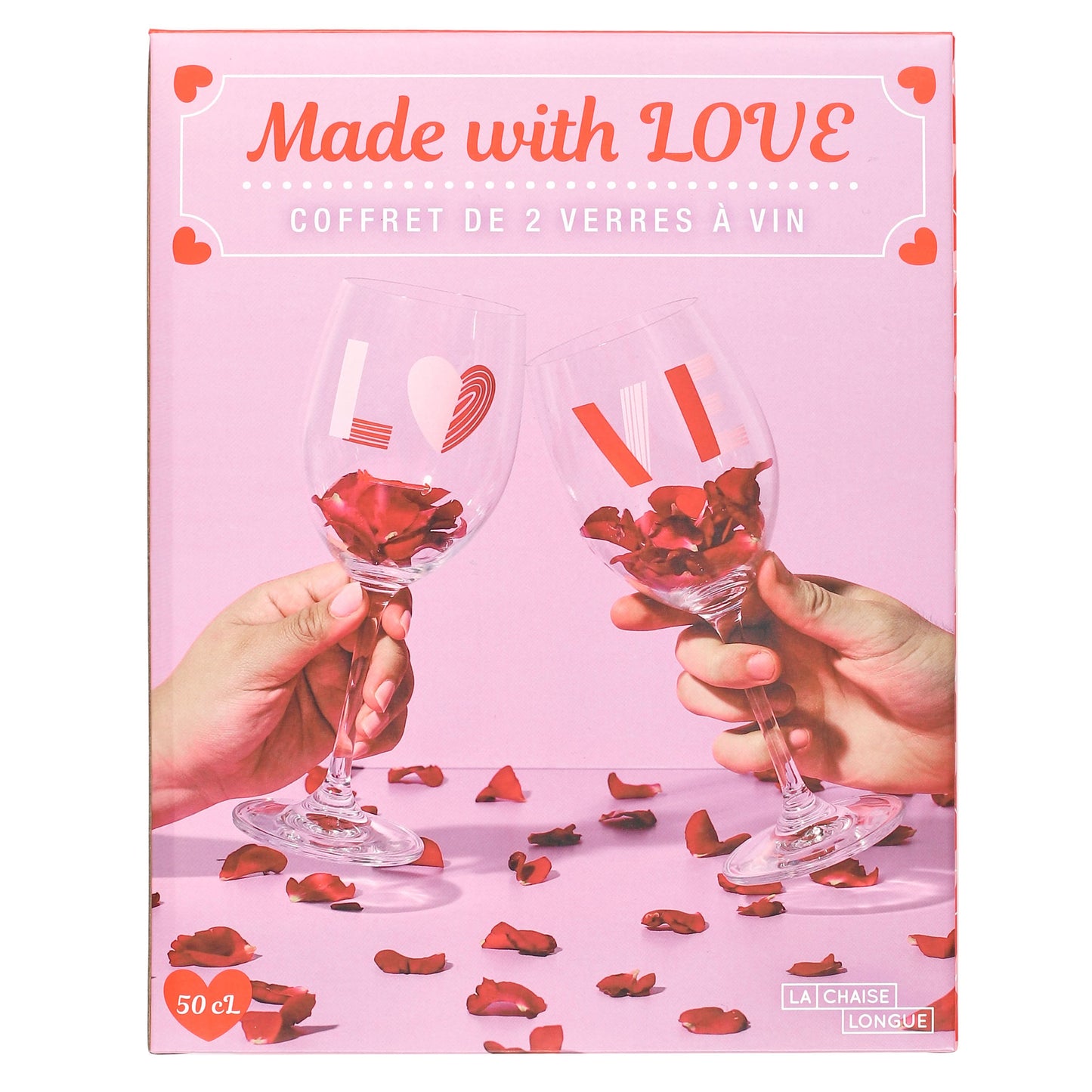 COFFRET DE 2 VERRES À VIN LOVE