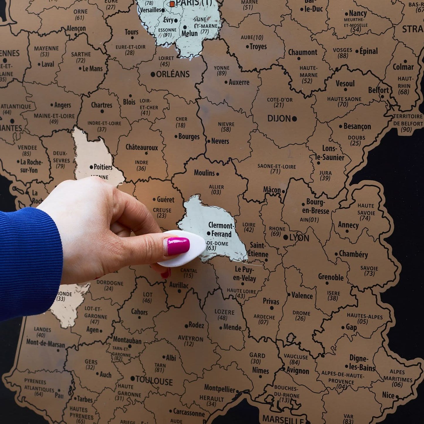 CARTE DE FRANCE À GRATTER