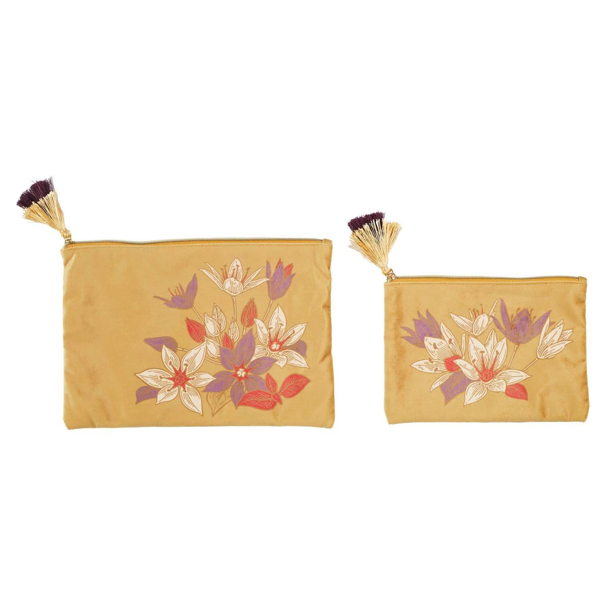 SET DE 2 TROUSSES VELOURS JARDIN D’EDEN (coloris aléatoire)