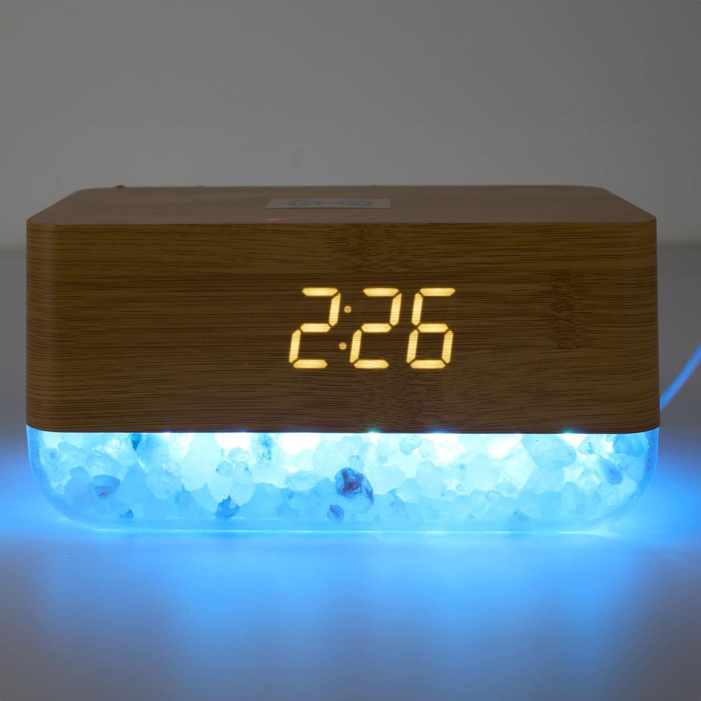 REVEIL CHARGEUR AVEC CRISTAUX DE SEL ROSE