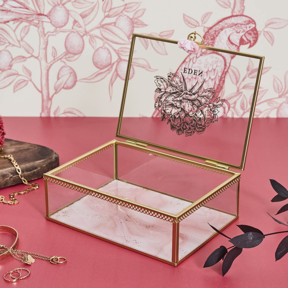 COFFRET A BIJOUX EFFET MARBRE JARDIN D’EDEN