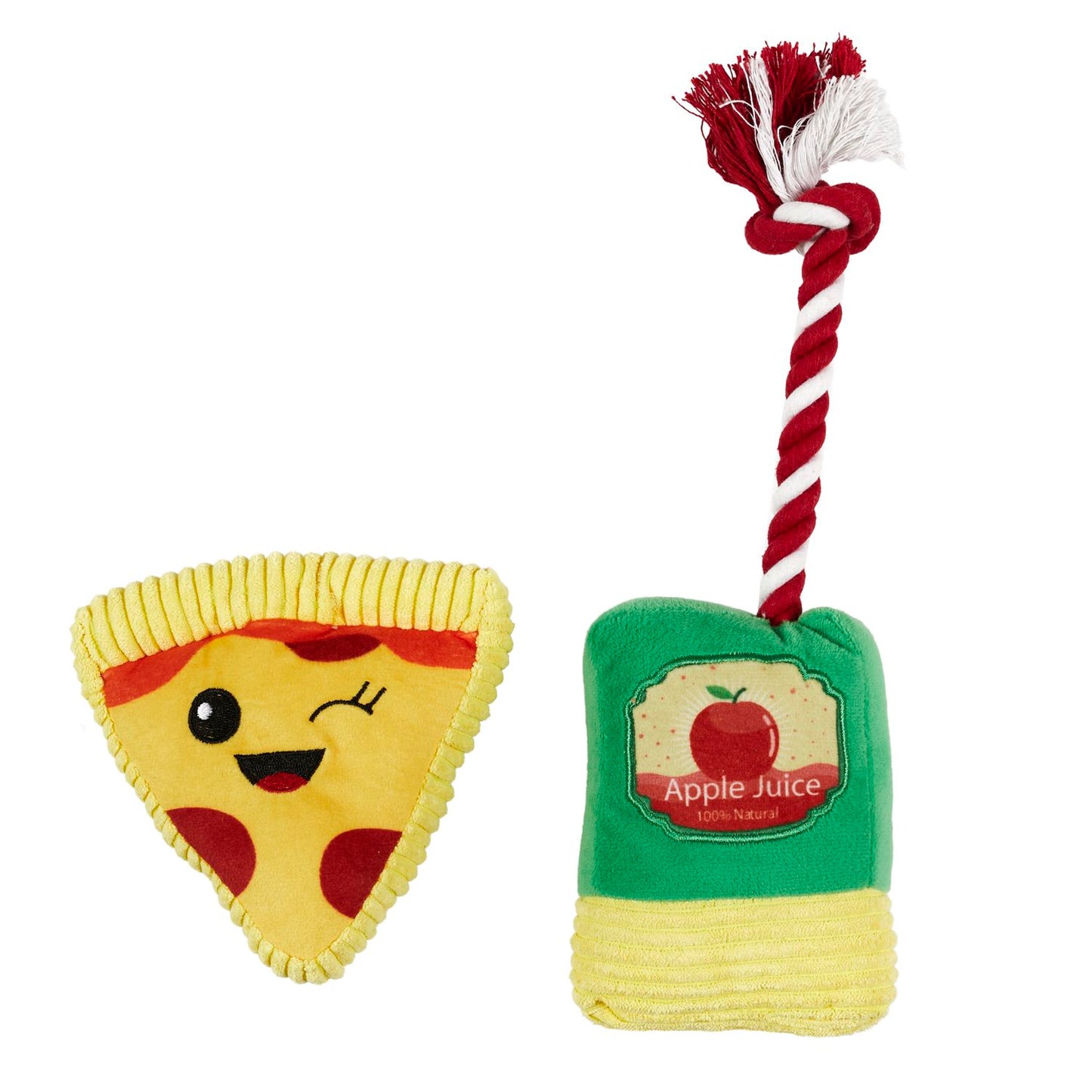 COFFRET JOUETS CHIEN PIZZA ET JUS DE POMME