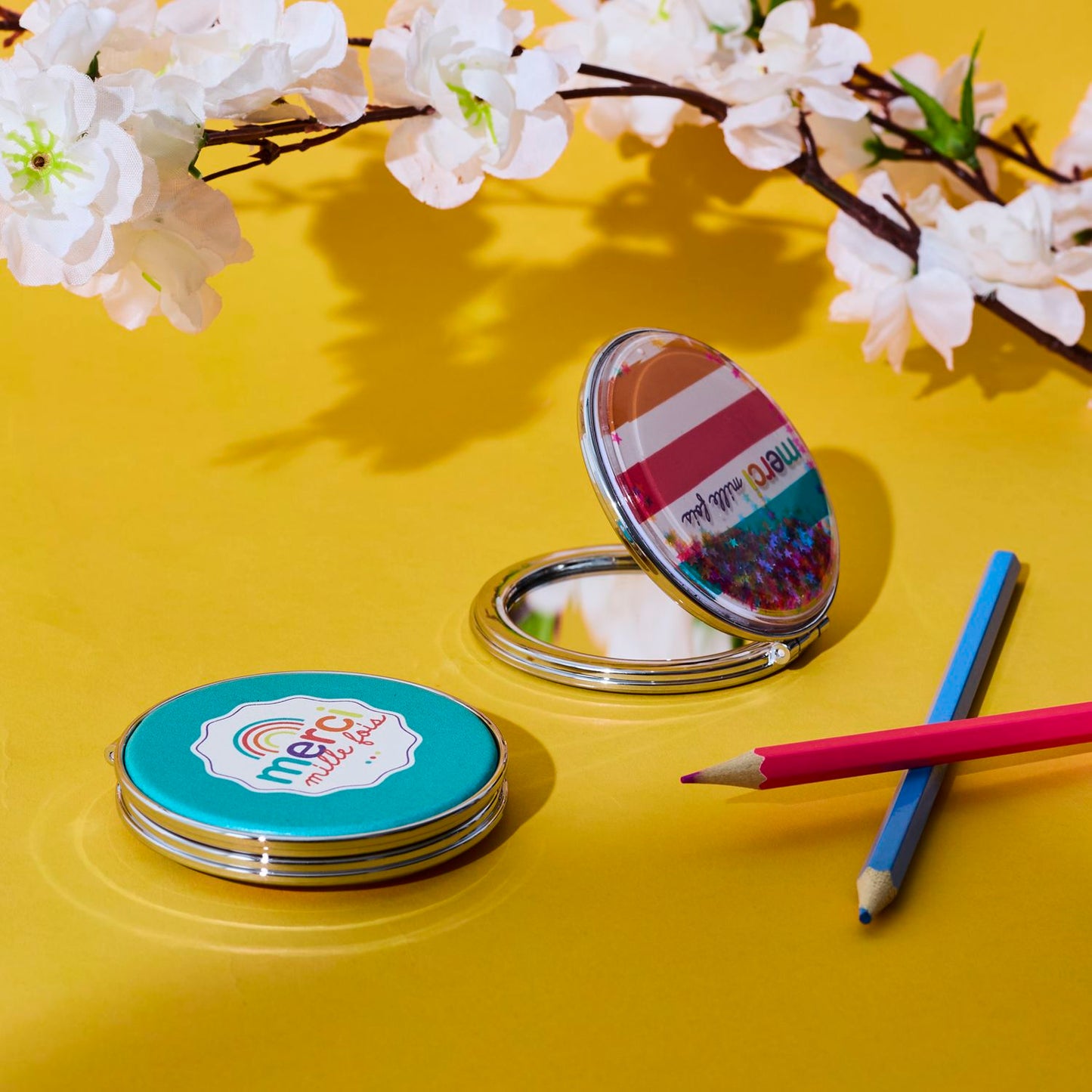 MIROIR DE POCHE MERCI 1000 FOIS