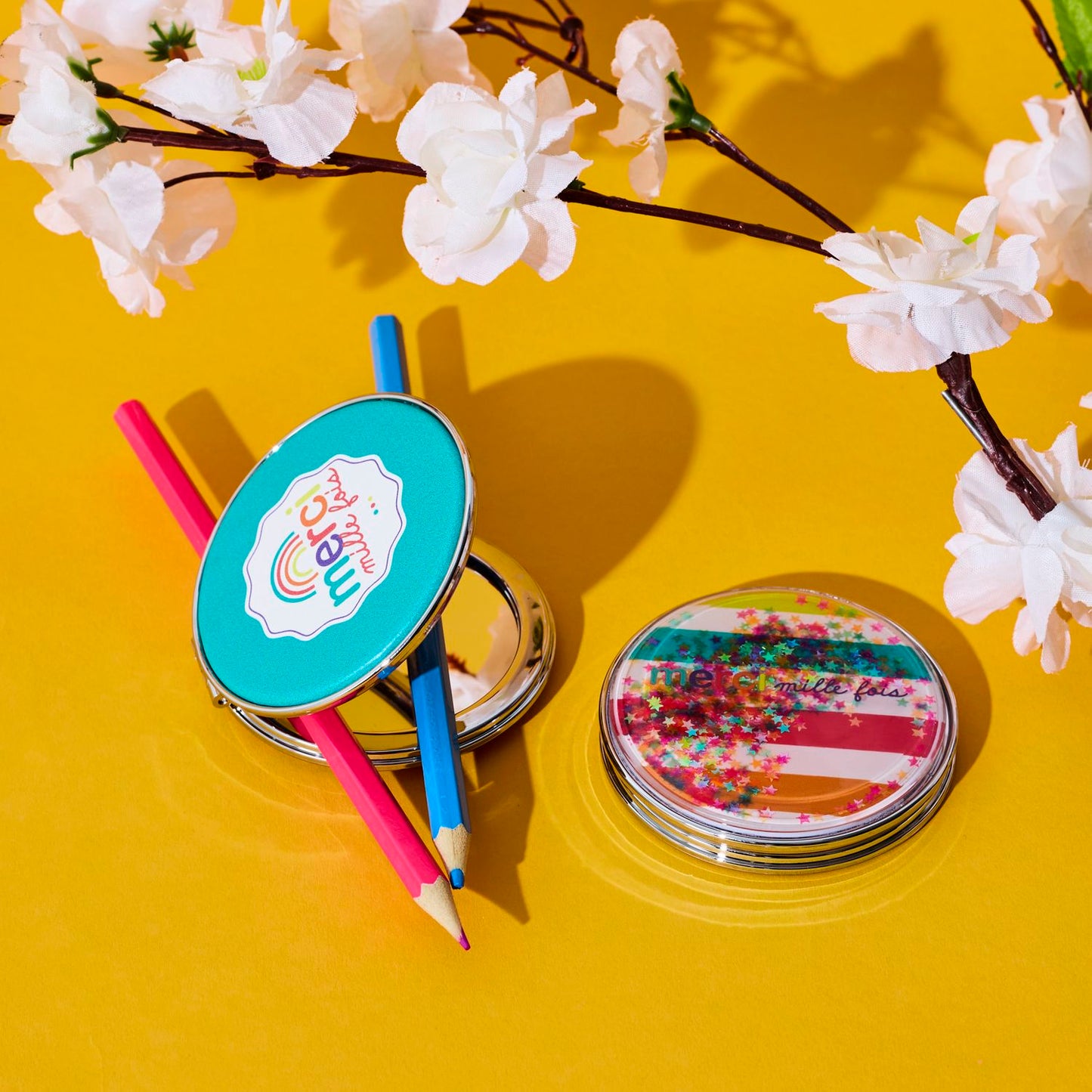 MIROIR DE POCHE MERCI 1000 FOIS