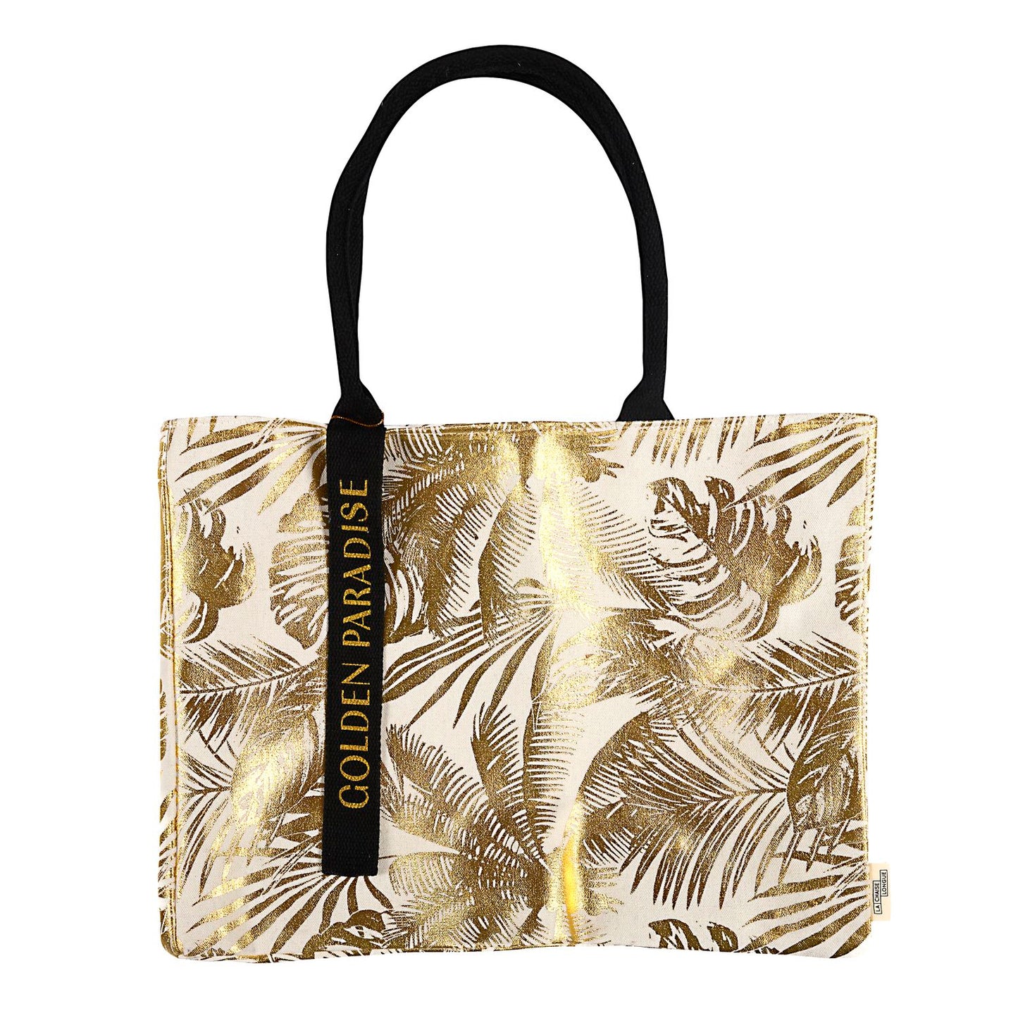 SAC CABAS PALMIER DORE