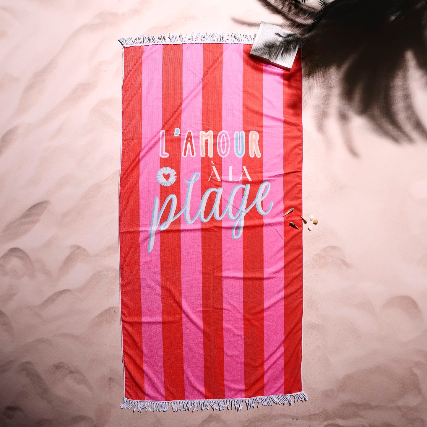 SERVIETTE DE PLAGE L'AMOUR A LA PLAGE