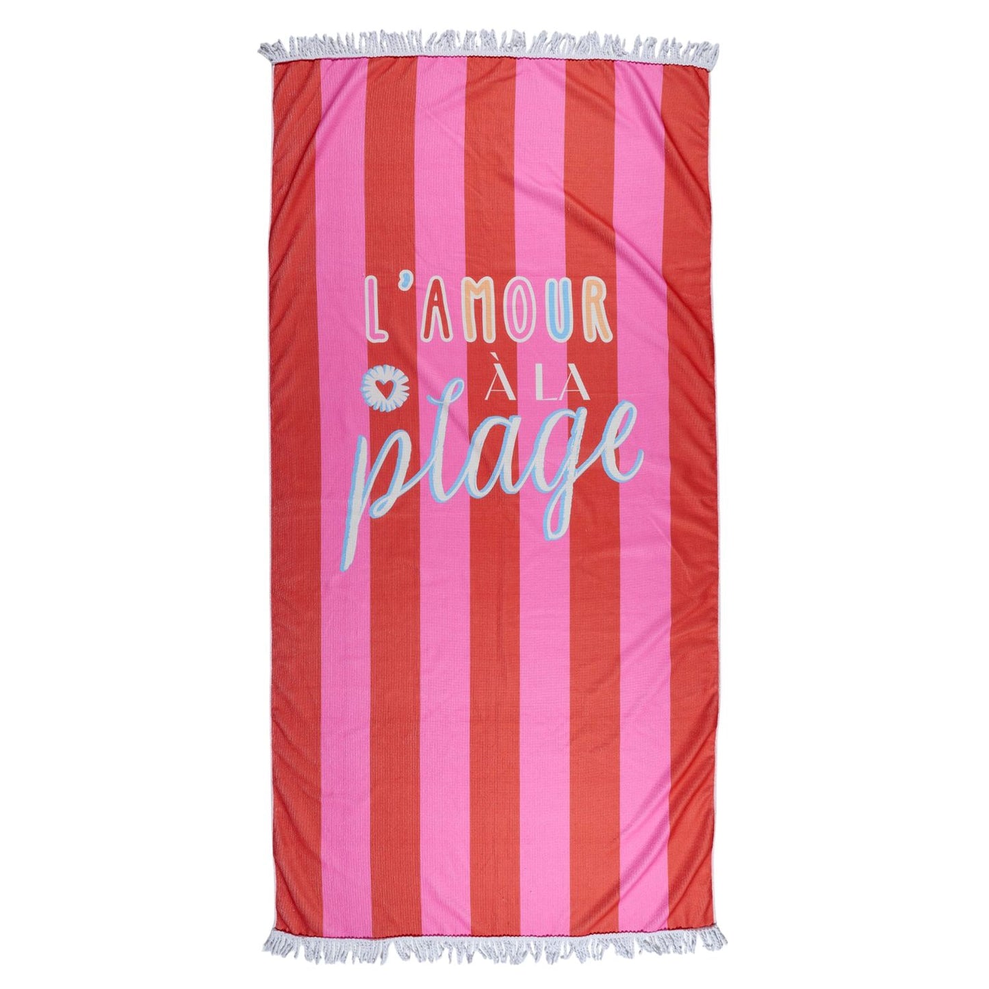 SERVIETTE DE PLAGE L'AMOUR A LA PLAGE