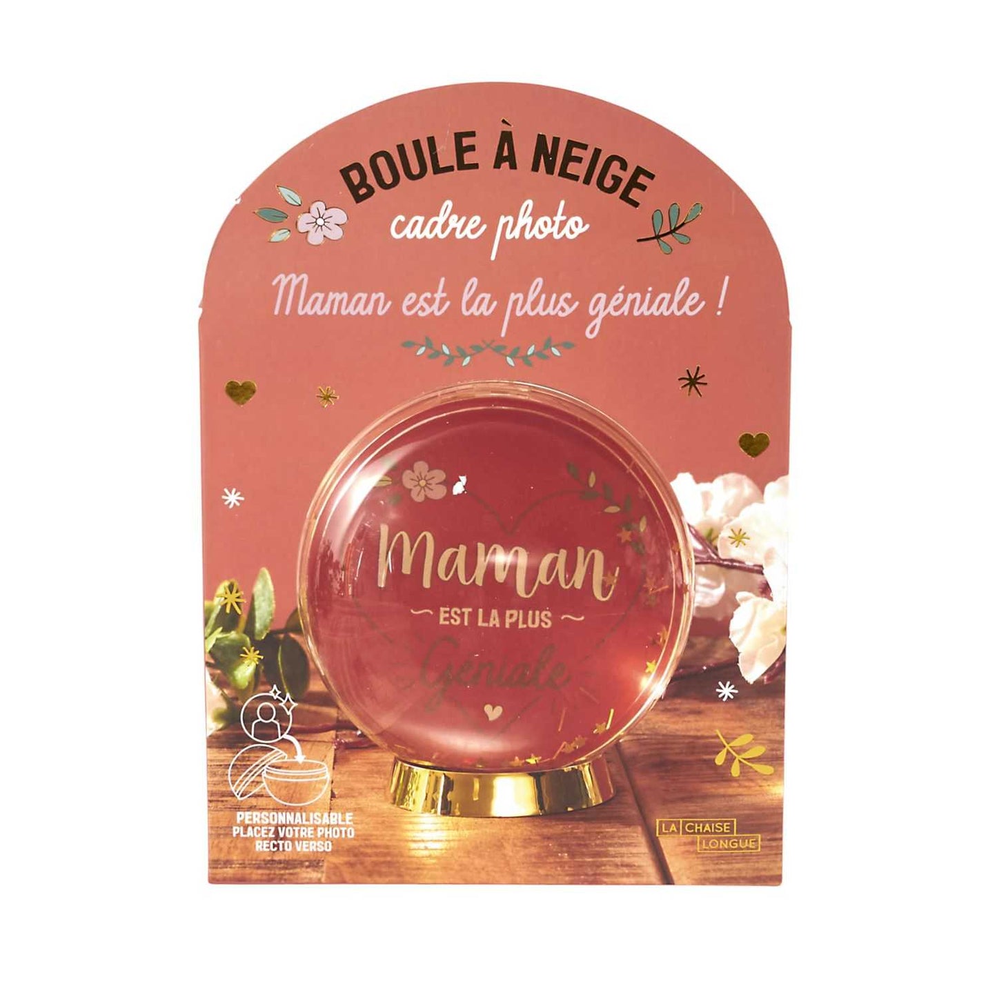 BOULE A NEIGE CADRE PHOTO MAMAN