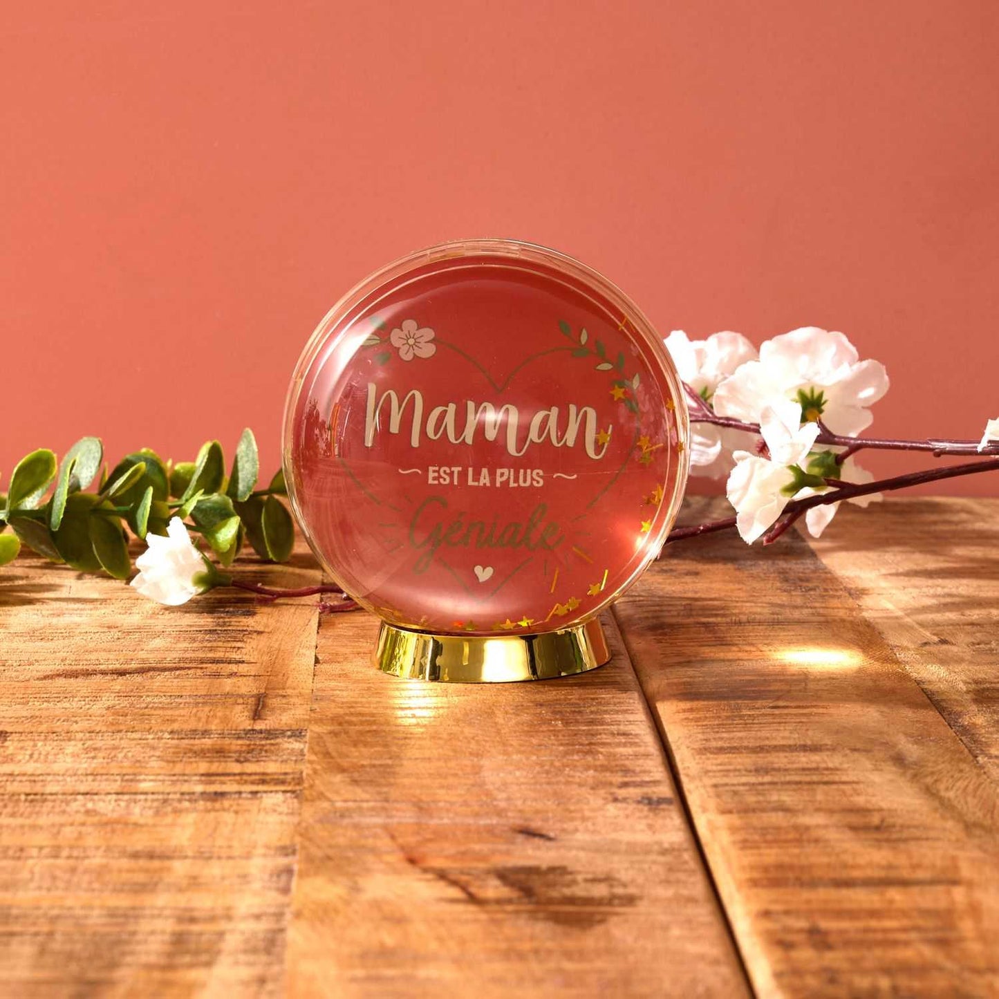 BOULE A NEIGE CADRE PHOTO MAMAN