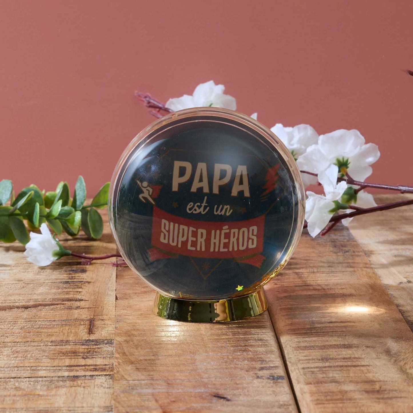 BOULE A NEIGE CADRE PHOTO PAPA