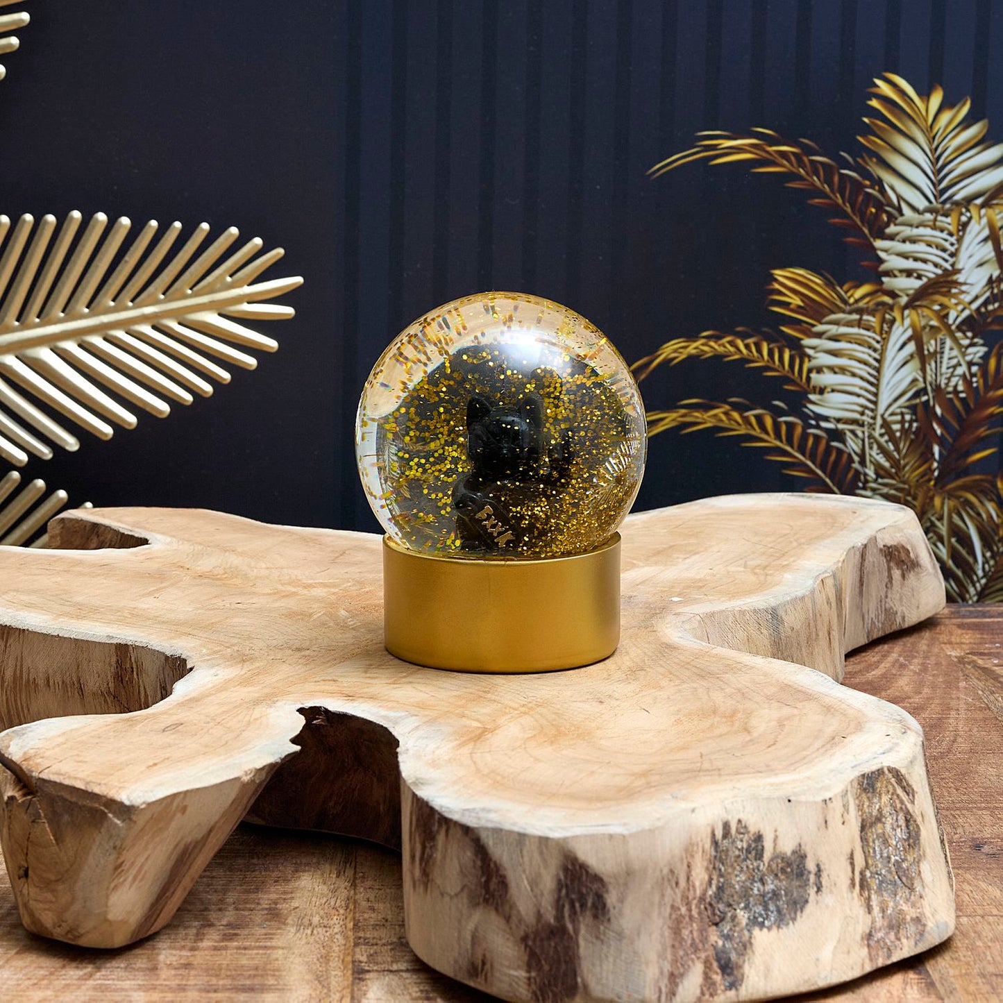 BOULE A NEIGE CHAT F*CK YOU 10 CM NOIR