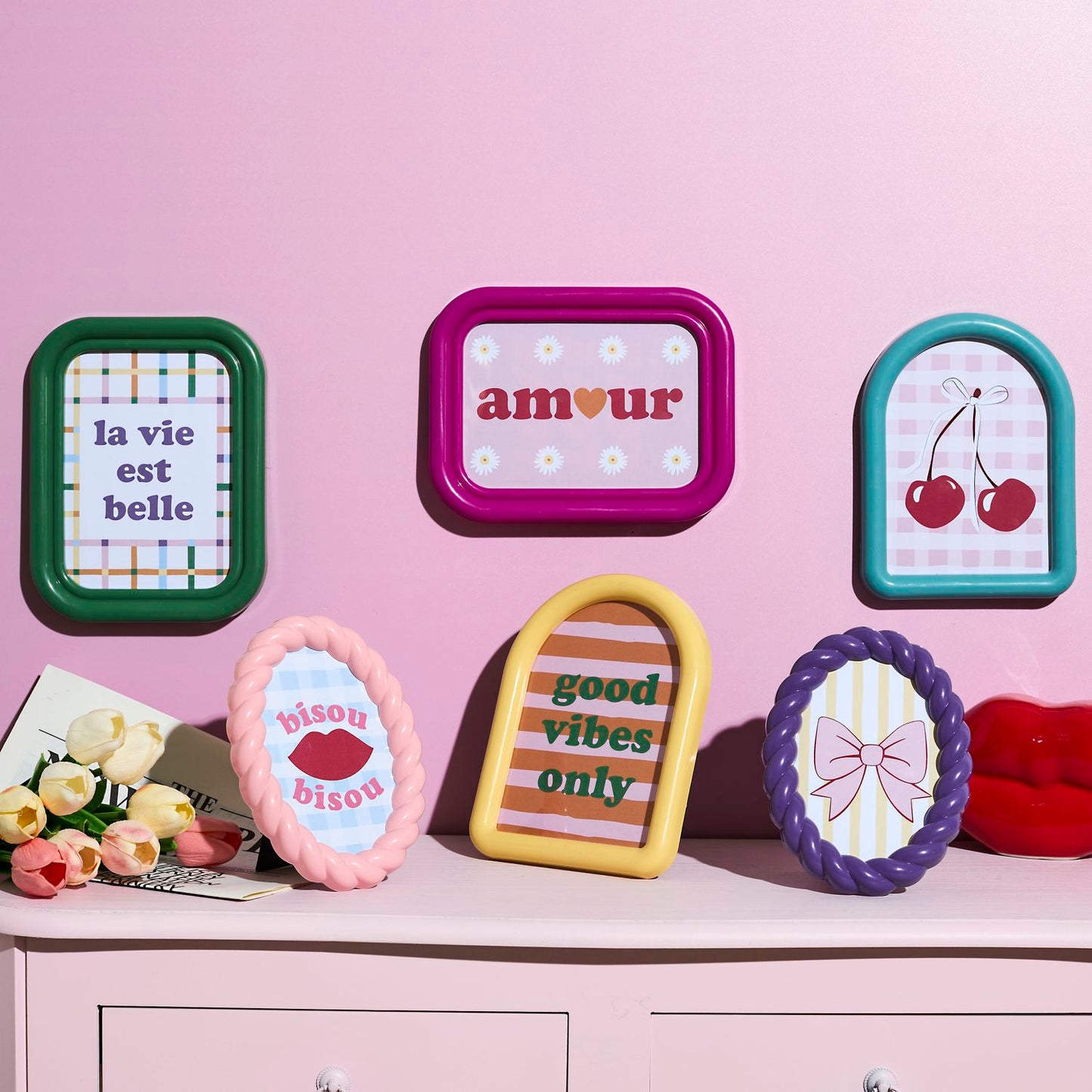 COFFRET DE 6 CADRES PELE-MELE LES COQUETTES