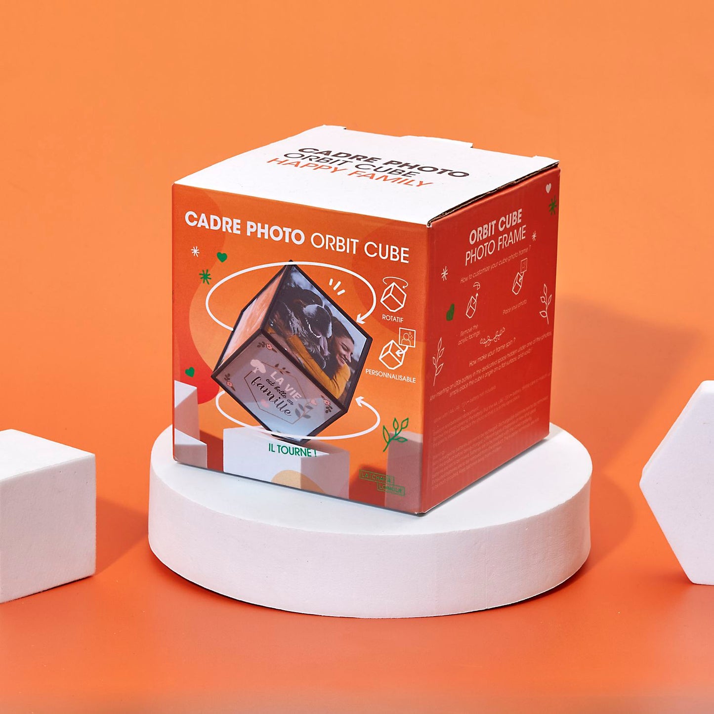 CADRE PHOTO CUBE ROTATIF ORBIT