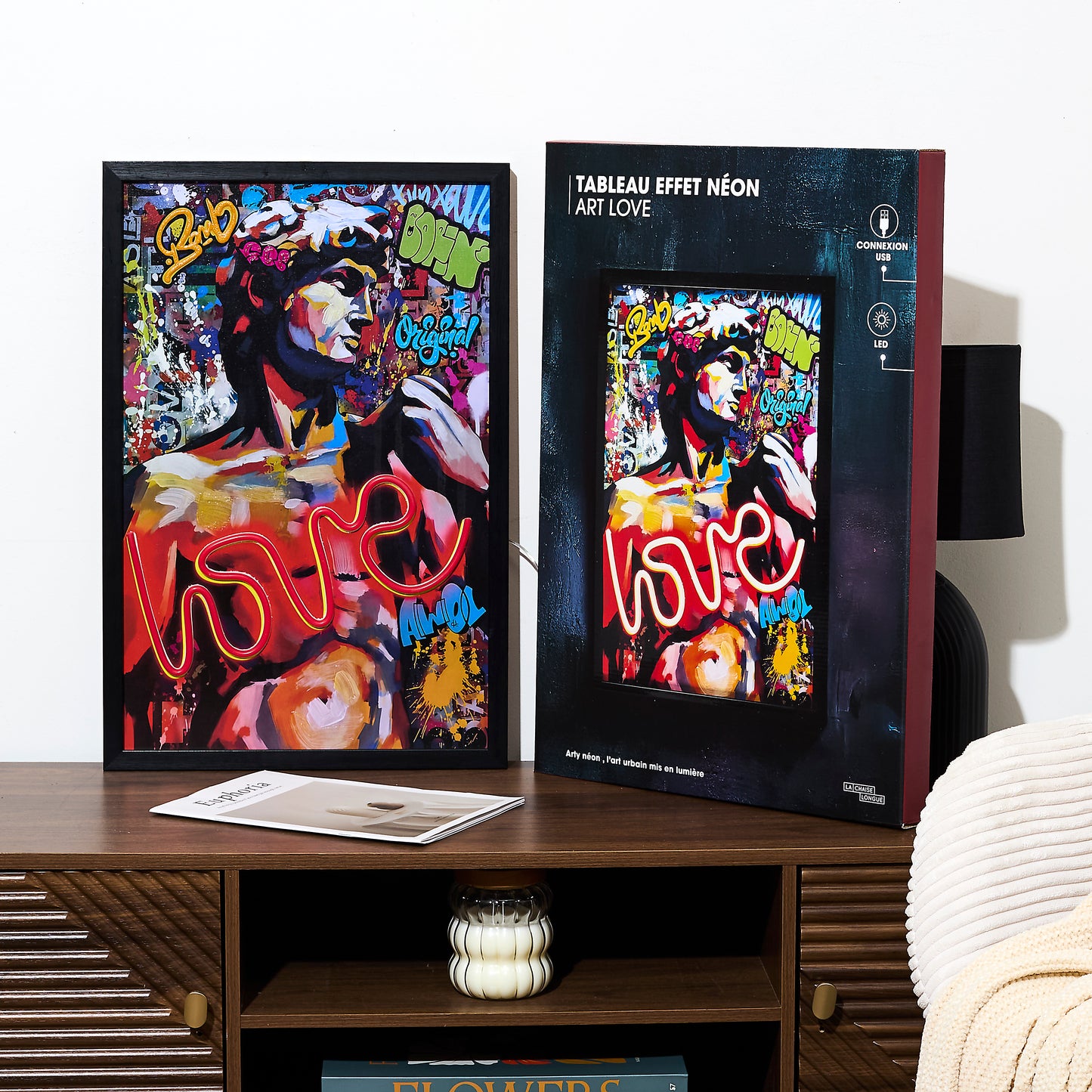 TABLEAU EFFET NEON ART LOVE