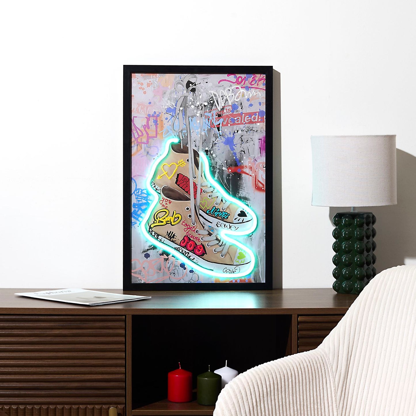 TABLEAU EFFET NEON AIR LIGHT SNEAKERS
