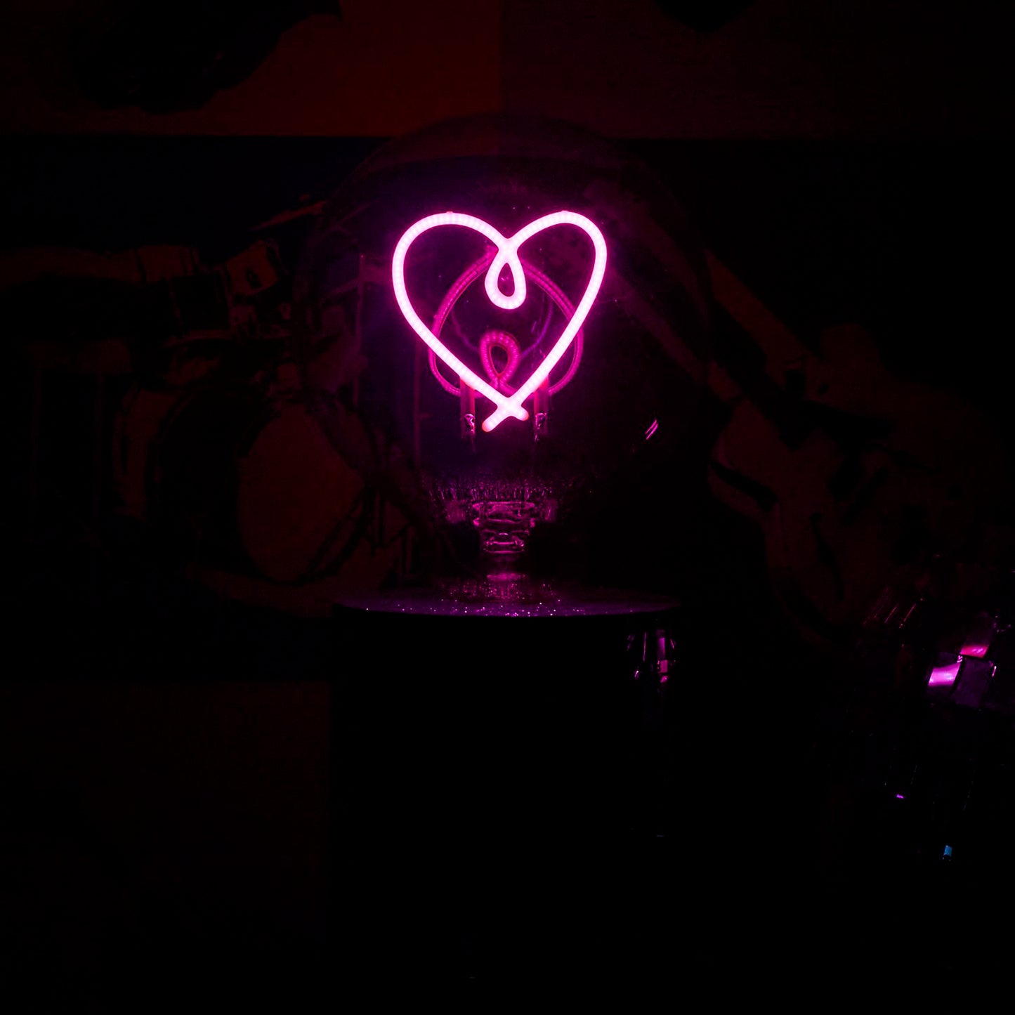 LAMPE AMPOULE DISCO COEUR