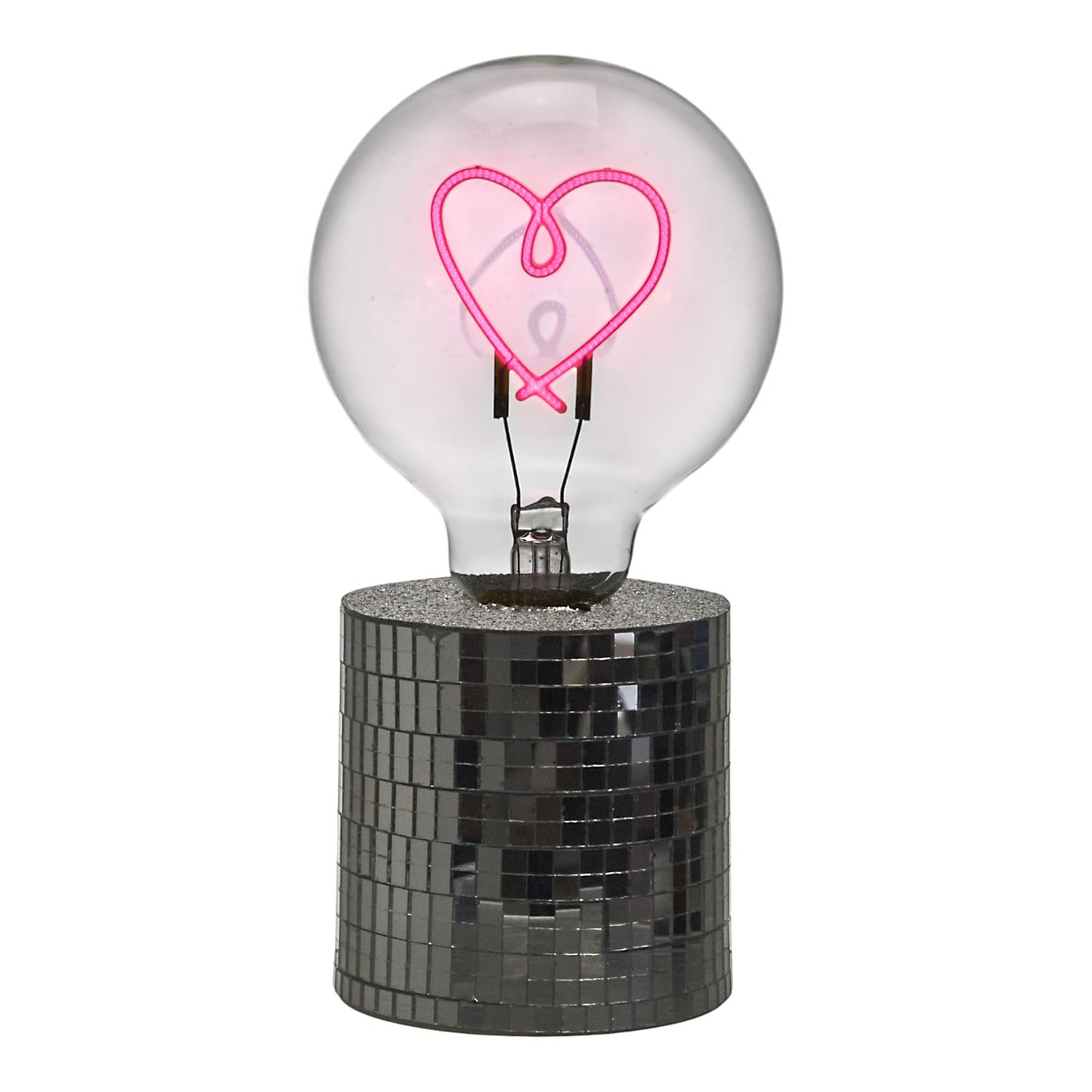 LAMPE AMPOULE DISCO COEUR