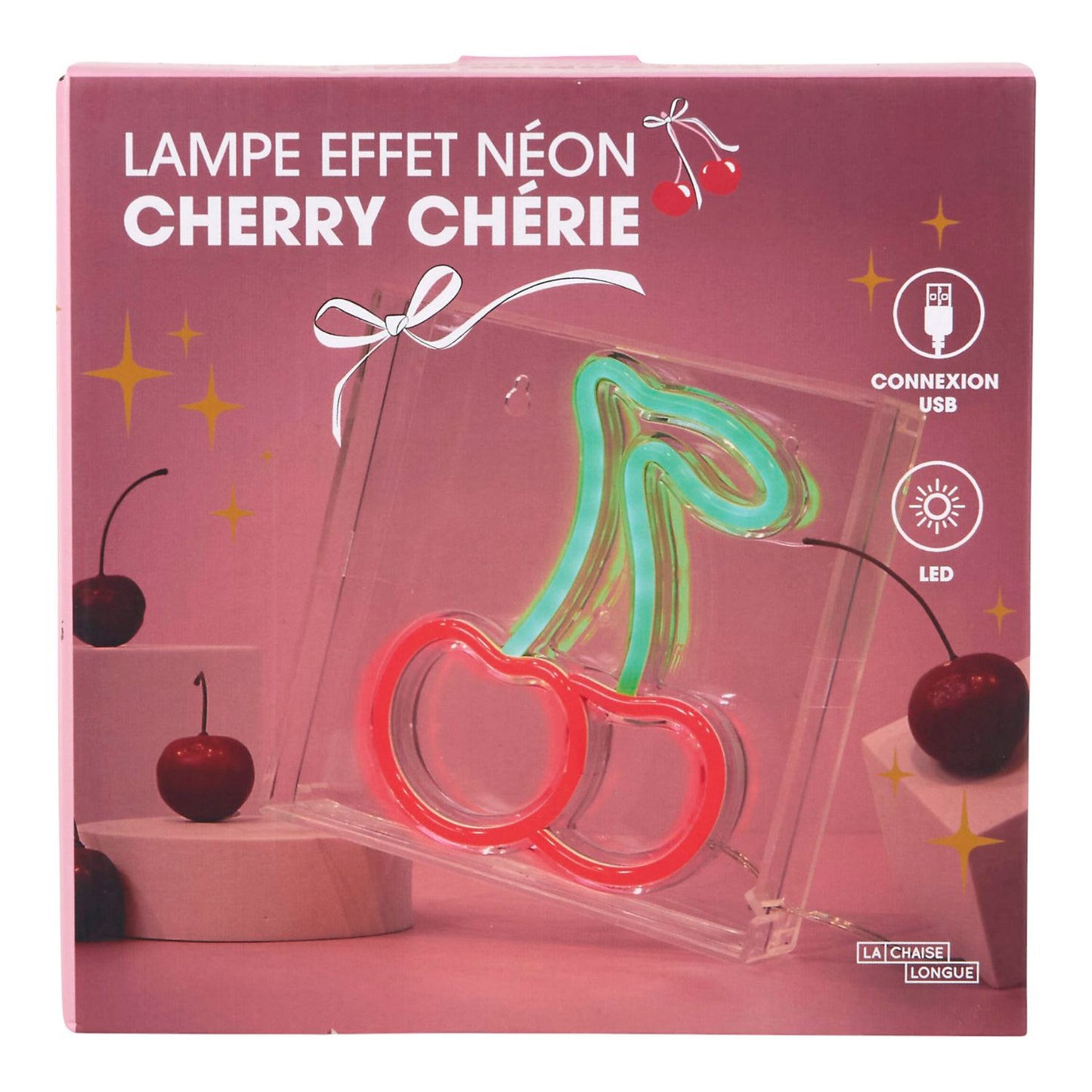 LAMPE EFFET NEON CERISE