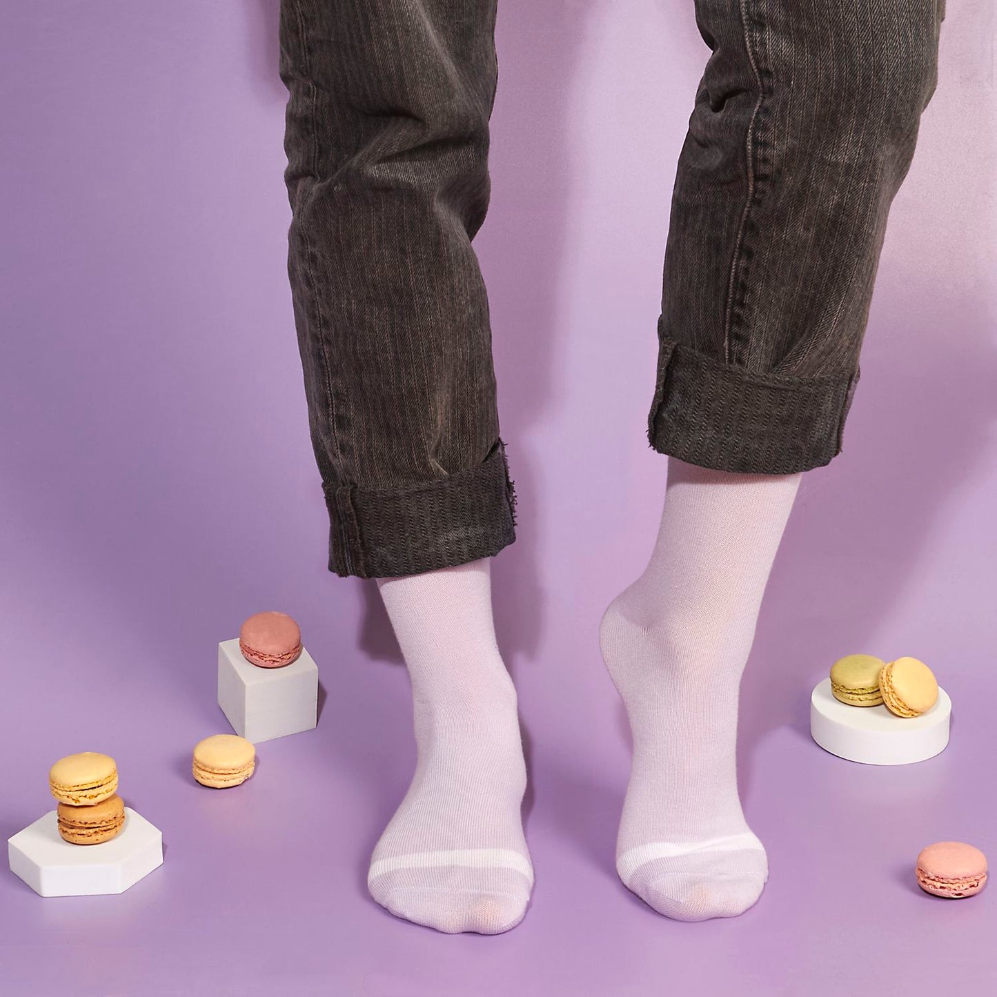 COFFRET DE 6 PAIRES DE CHAUSSETTES MACARON